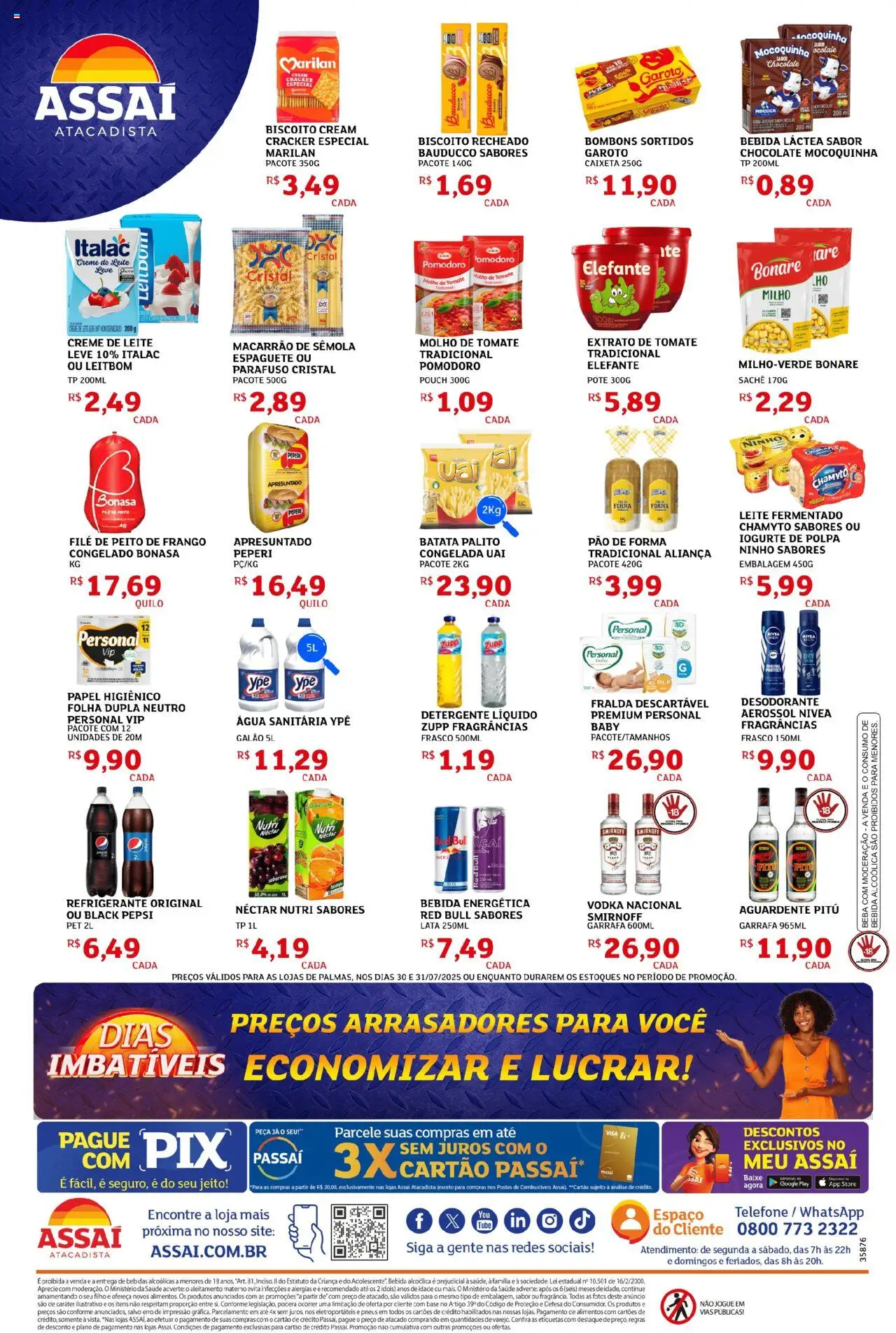 Assaí Atacadista Folheto - válido de 30.07.2025 | Página: 2 | Produtos: Iogurte, Base, Refrigerante, Frango