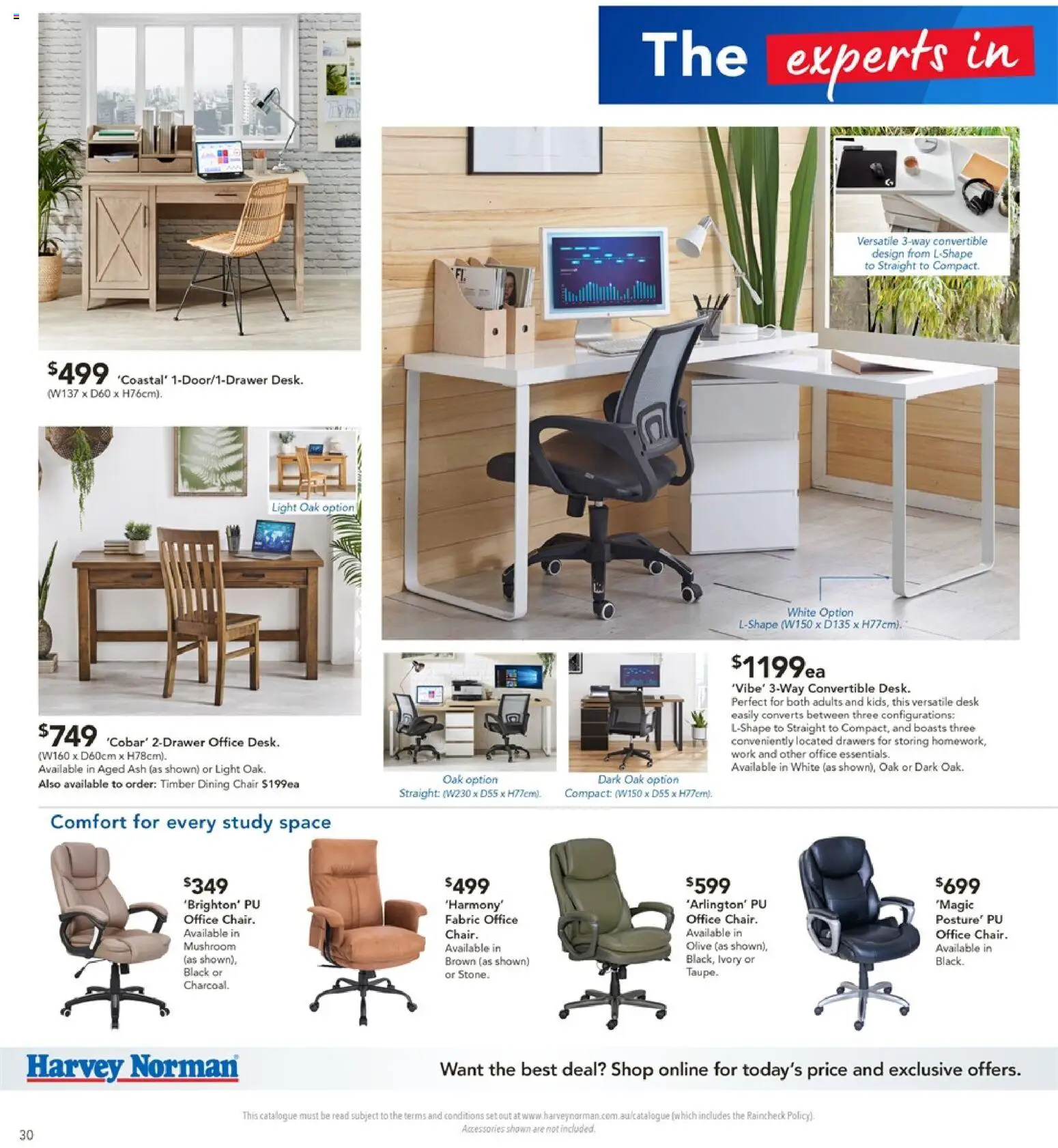 Harvey Norman catalogue - valid from 08.12.2025 | Page: 30 | Products: Chair, Desk, Light, Accessories