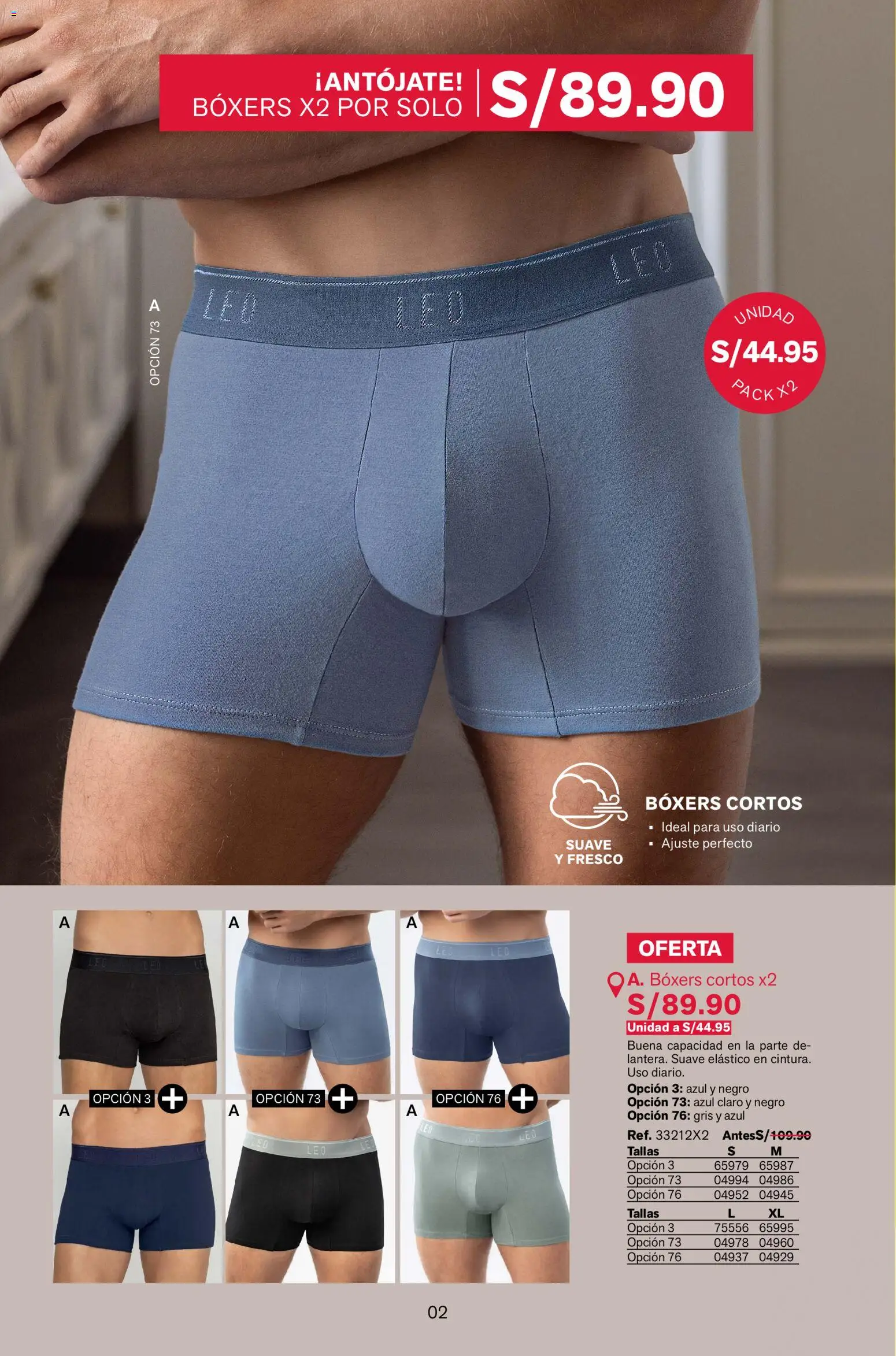 Catálogo Leonisa válido desde 16.03.2026 | Página: 2 | Productos: Boxers