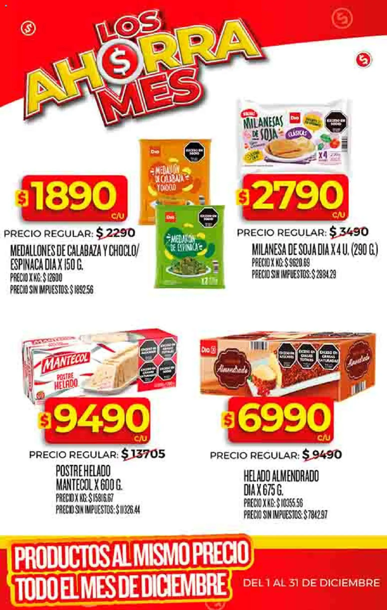 Dia - Ofertas  │ válido desde el 17.12.2025 | Página: 29 | Productos: Helado, Milanesa, Espinaca