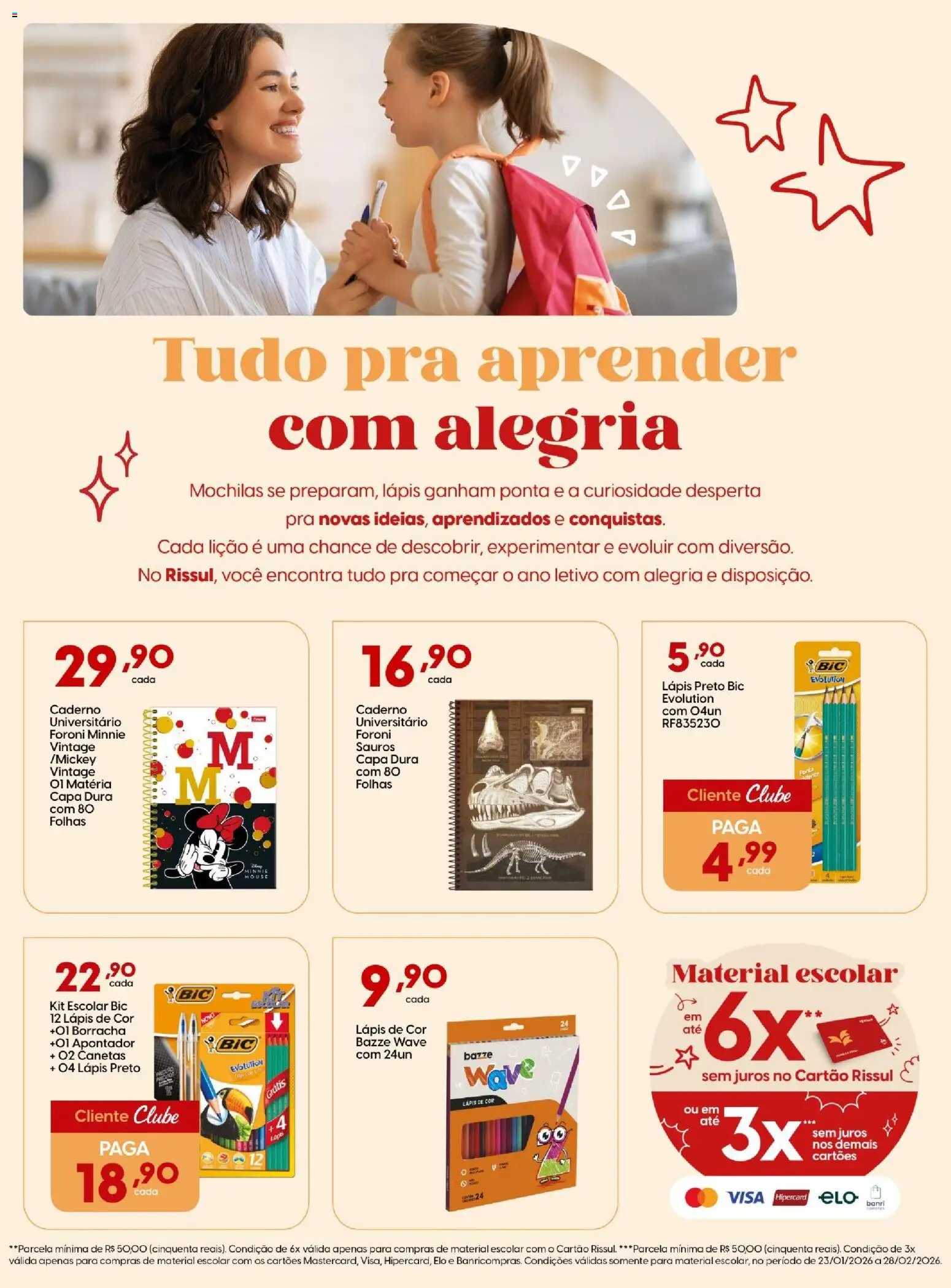 Rissul Folheto - válido de 30.01.2026 | Página: 2 | Produtos: Lápis, Lápis de cor, Caderno, Mouse