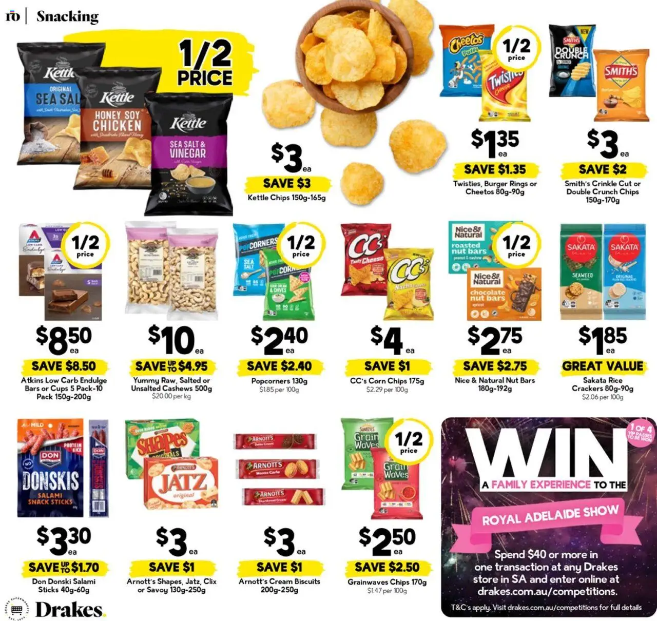 Drakes catalogue - valid from 20.08.2025 | Page: 10 | Products: Cheese, Salami, Rice, Chips