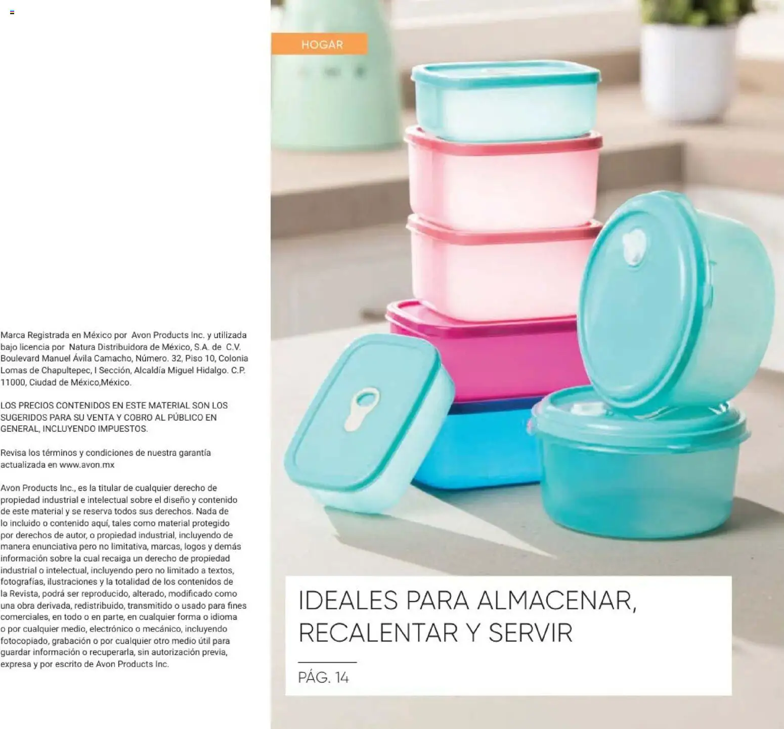 Nuevas ofertas de AVON válidas en toda la República Mexicana desde el 30.01.2026. ¡Encuentra las mejores ofertas en AVON Casa & Estilo 3 2026! | Página: 10 | Productos: Sobre