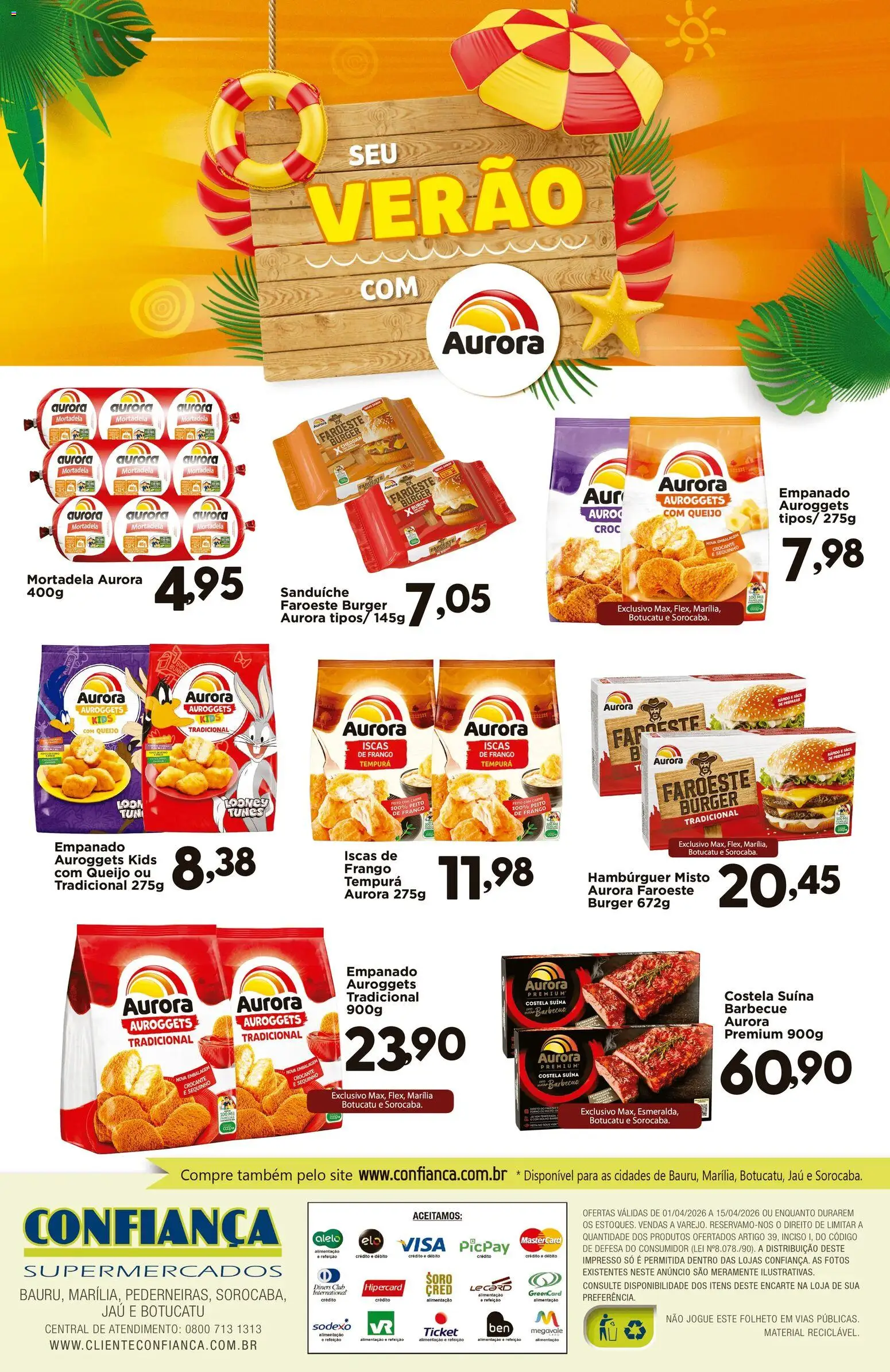 Confiança Folheto - válido de 01.04.2026 | Página: 2 | Produtos: Queijo, Sanduíche, Cheddar, Frango