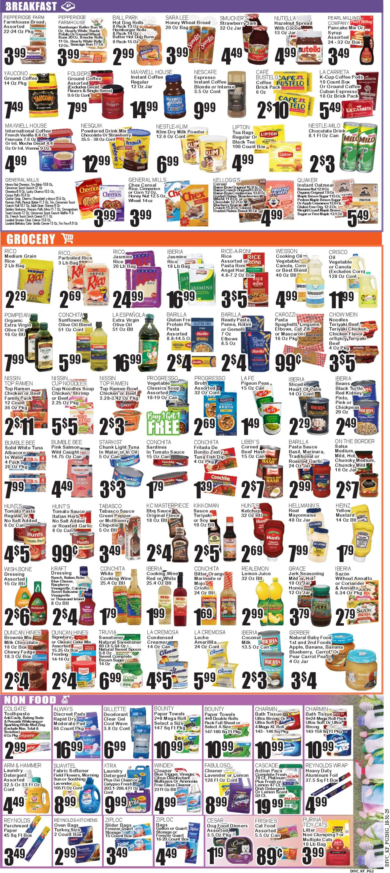 Key Food Weekly Ad - valid from 31.10.2025 | Page: 2 | Products: Milk, Bread, Fish, Noodles