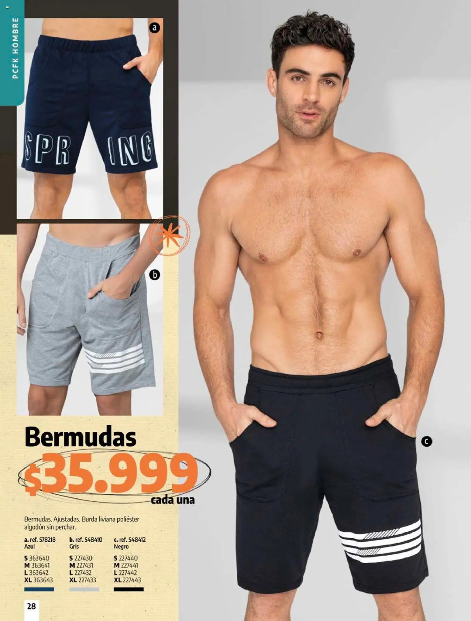 Pacifika revista - valida desde el 01.08.2026 | Página: 28 | Productos: Algodón, Bermudas