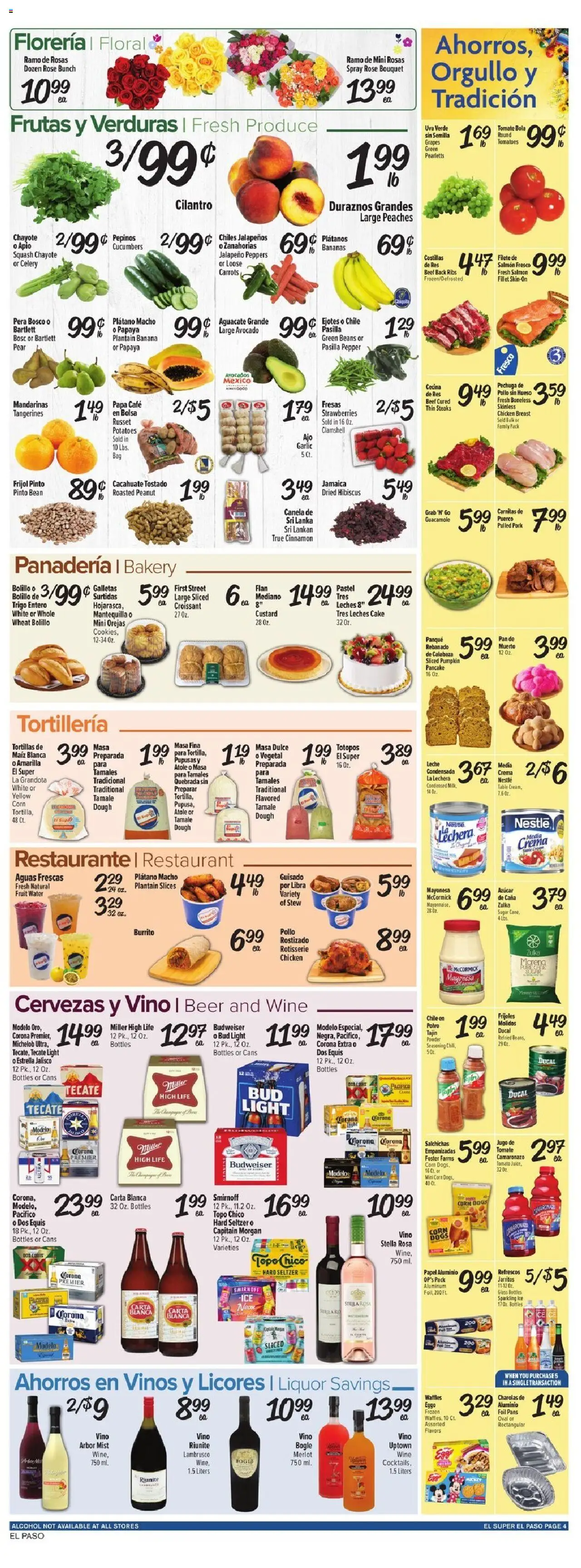 El Super Weekly Ad - valid from 17.09.2025 | Page: 4 | Products: Bakery, Jalapeno peppers, Wine, Avocado