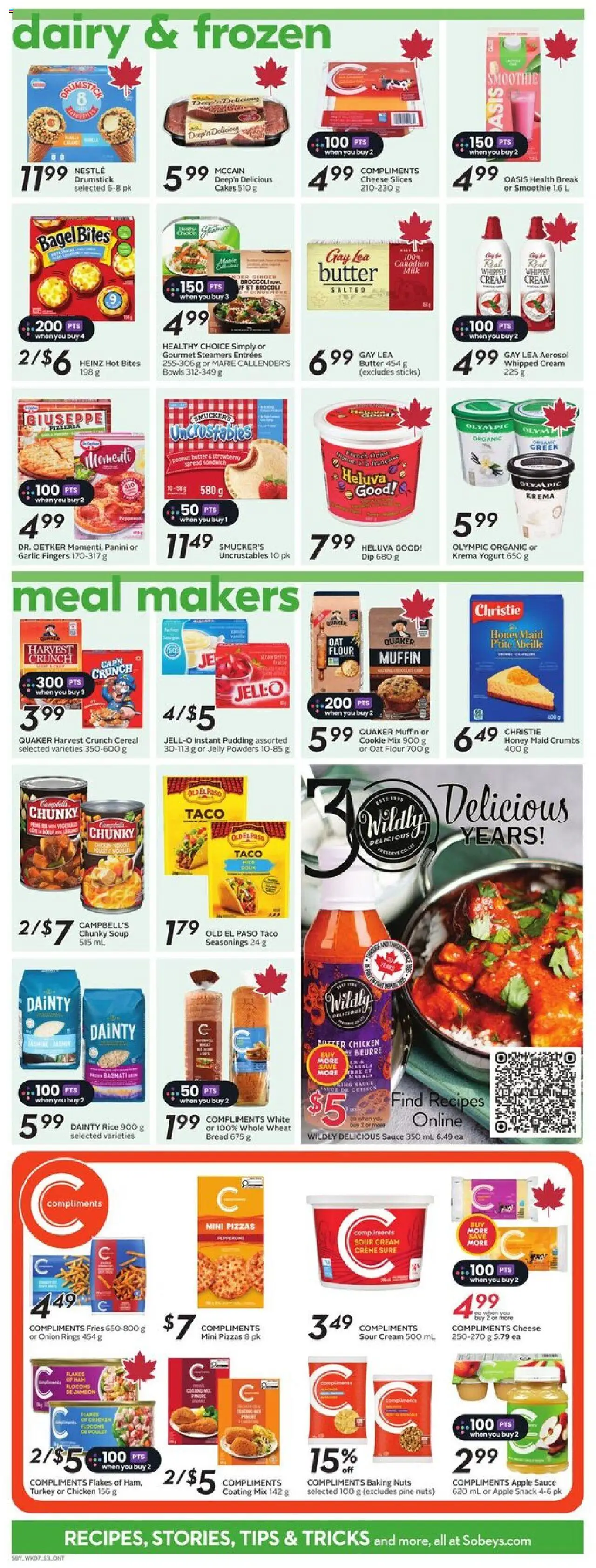 Sobeys flyer valid from 12.06.2025 | Page: 22 | Products: Rice, Flakes, Bread, Chicken