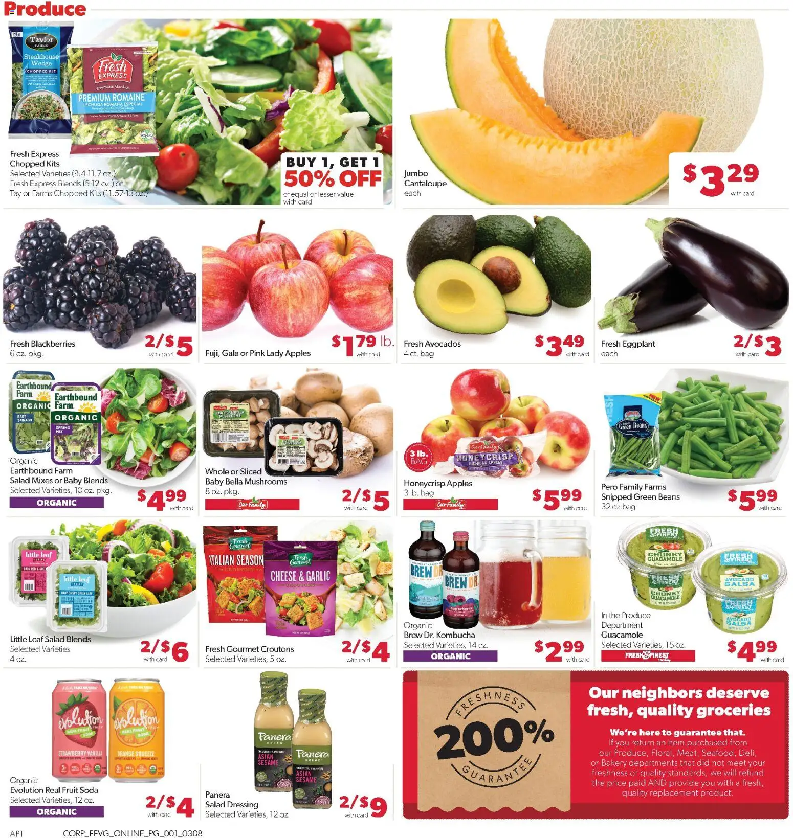 Family Fare Weekly Ad - MI - valid from 08.03.2026 | Page: 5 | Products: Spinach, Bread, Salad, Bag