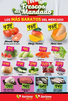 Vista previa de Soriana - Frescos del Mandado Mercado: Coah, Chih y Dur, nuevo folleto de la tienda, válido en México a partir del 22.07.2025