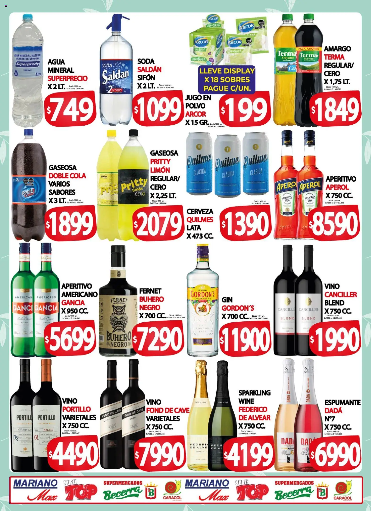 Mariano Max - Catálogo │ válido desde el 22.10.2025 | Página: 5 | Productos: Soda, Agua, Jugo, Vino