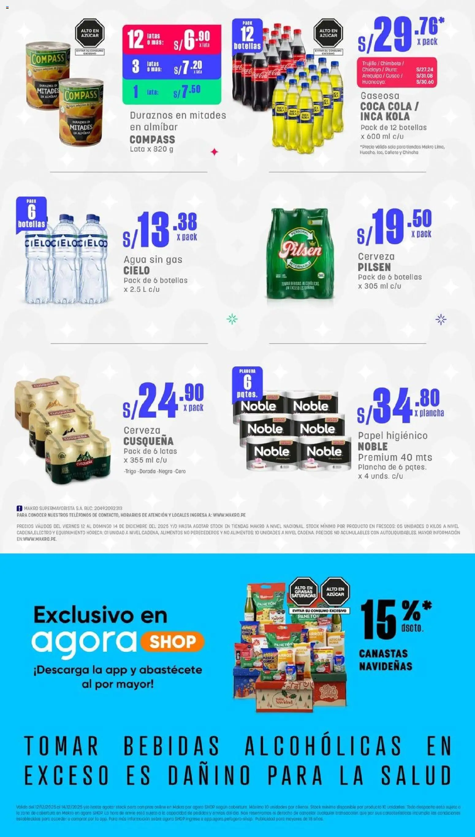 Catálogo Makro válido desde 12.12.2025 | Página: 2 | Productos: Cerveza, Arroz, Pasta