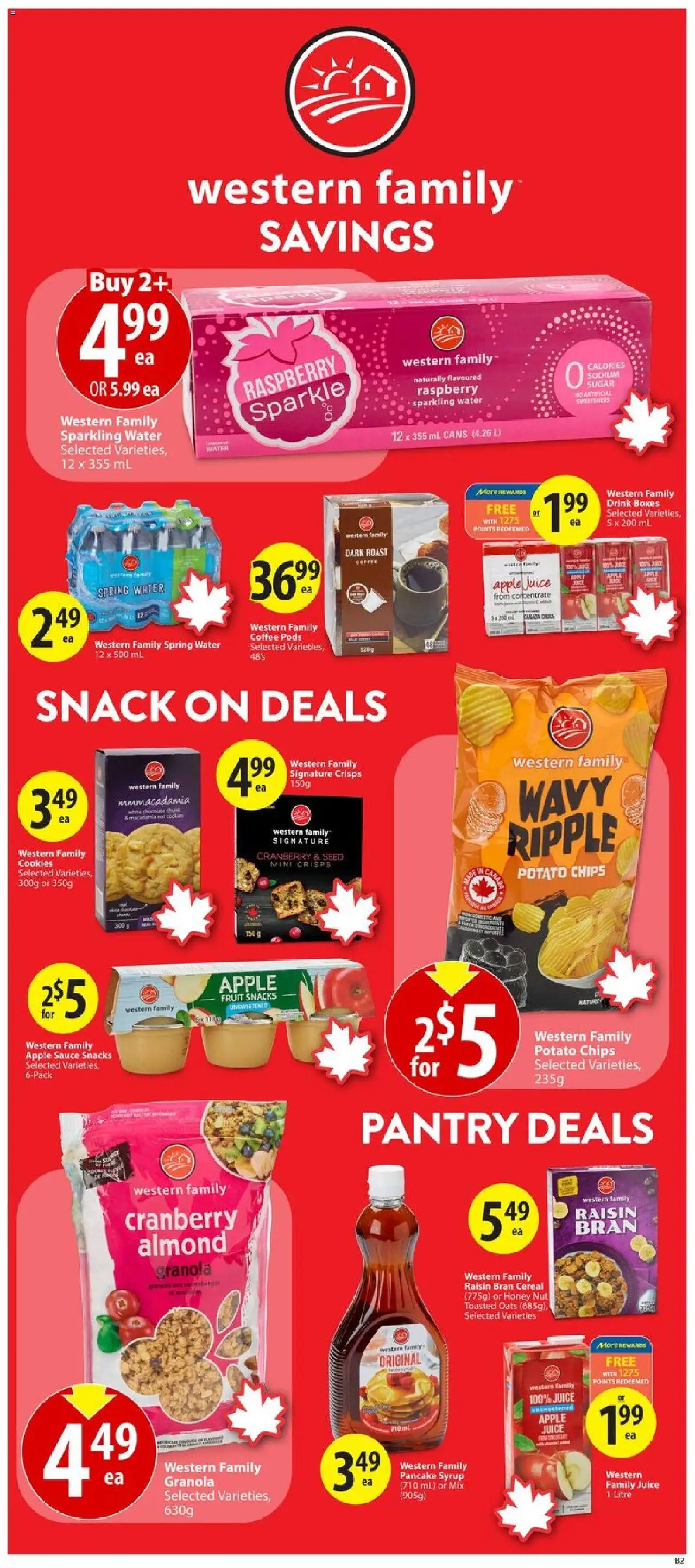Save on foods flyer valid from 11.09.2025 | Page: 13 | Products: Chips, Cookies, Chocolate, Juice