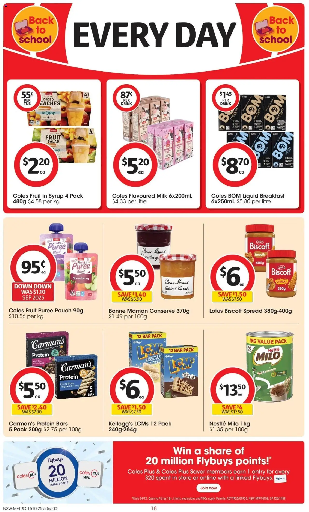 Coles catalogue - valid from 15.10.2025 | Page: 18 | Products: Milk, Yoghurt, Chocolate, Salad