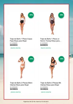 Vista previa de Sears promociones , nuevo folleto de la tienda, válido en México a partir del 23.03.2026 | Página: 3 | Productos: Traje de baño, Bikini, Traje de baño 1 pieza, Baño