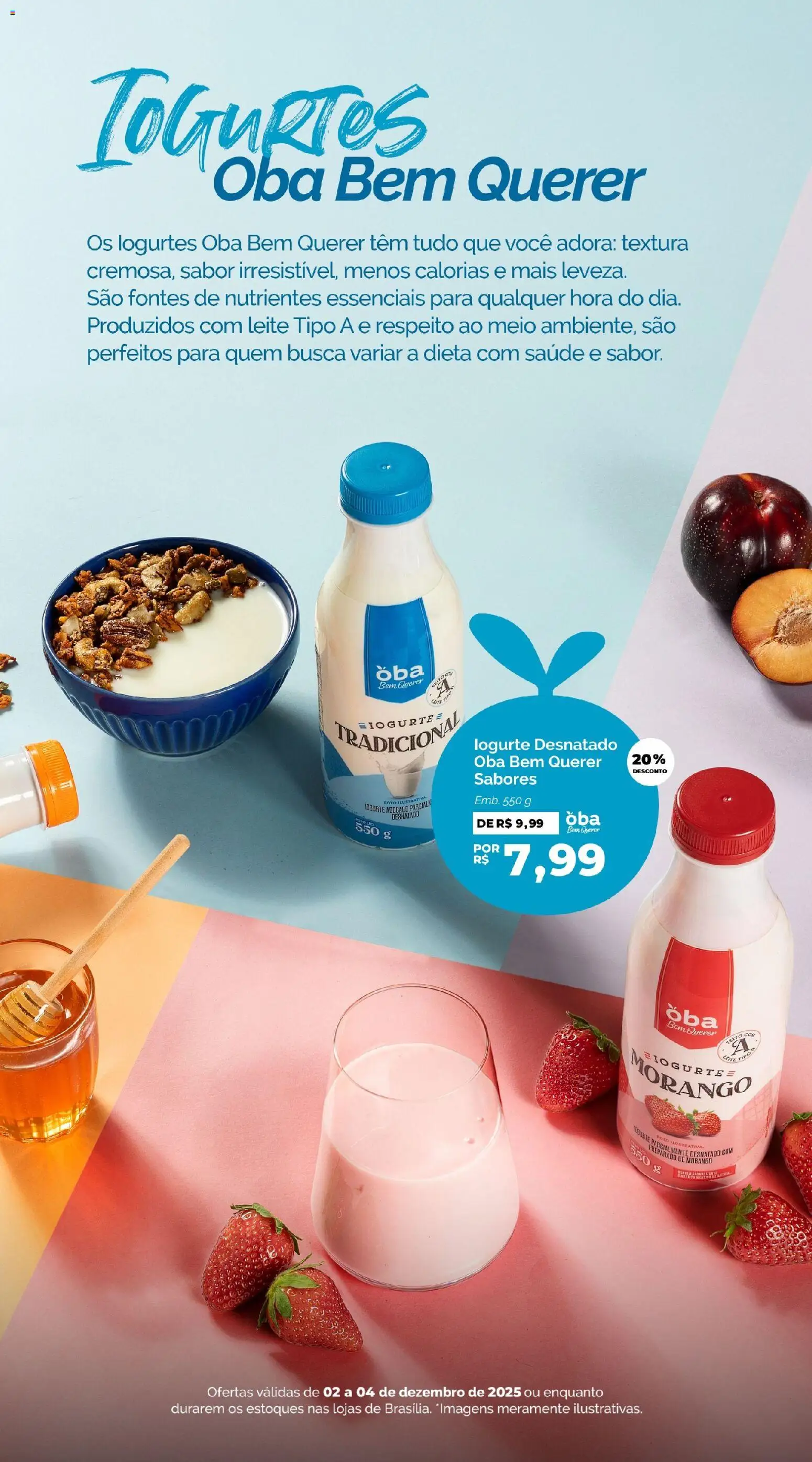 Oba Hortifruti Folheto - válido de 02.12.2025 | Página: 2 | Produtos: Leite, Iogurte