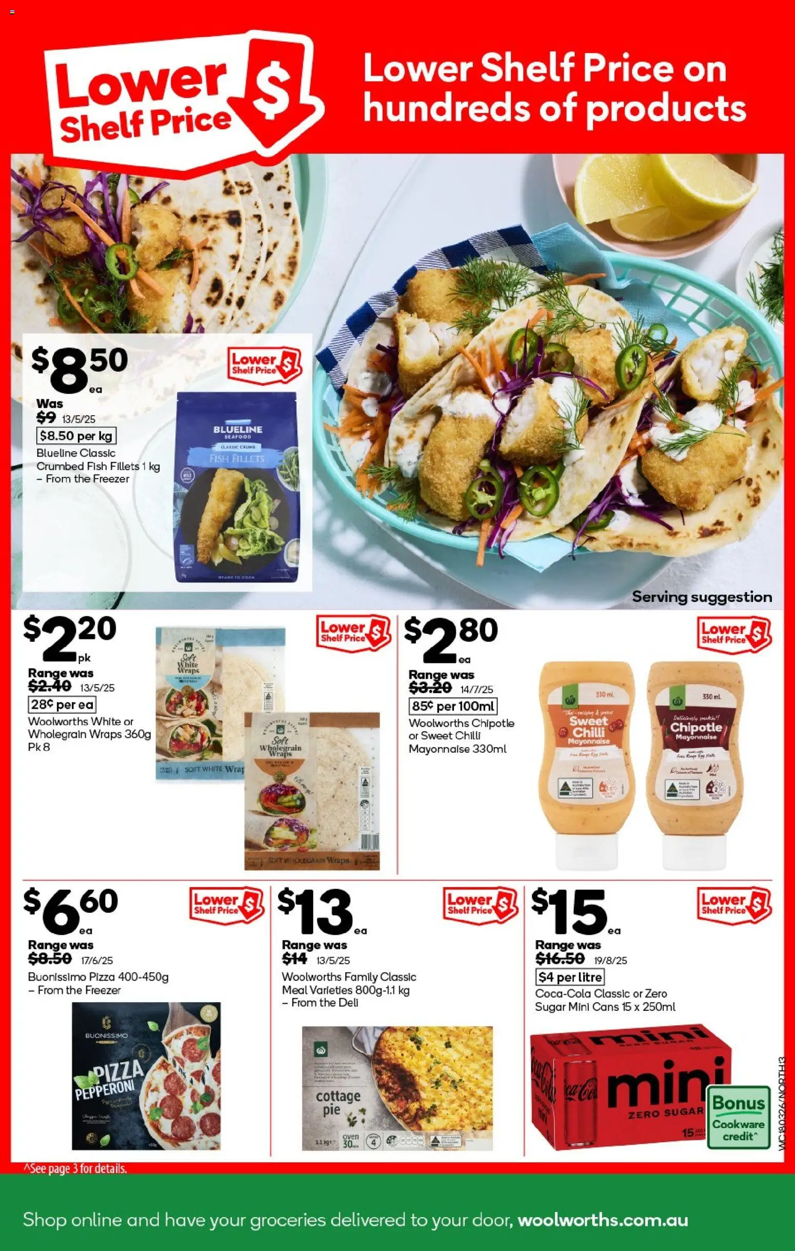 Woolworths catalogue - valid from 18.03.2026 | Page: 13 | Products: Pizza, Fish, Seafood, Oven
