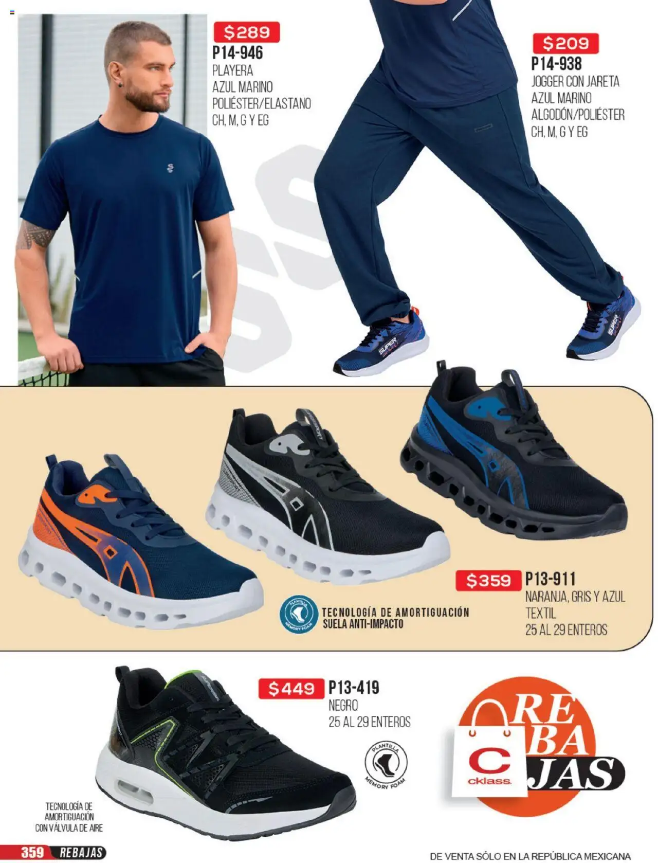Nuevas ofertas de Cklass válidas en toda la República Mexicana desde el 23.06.2025. ¡Encuentra las mejores ofertas en Cklass catálogo Rebajas Sobre Calzado! | Página: 360 | Productos: Válvula, Playera
