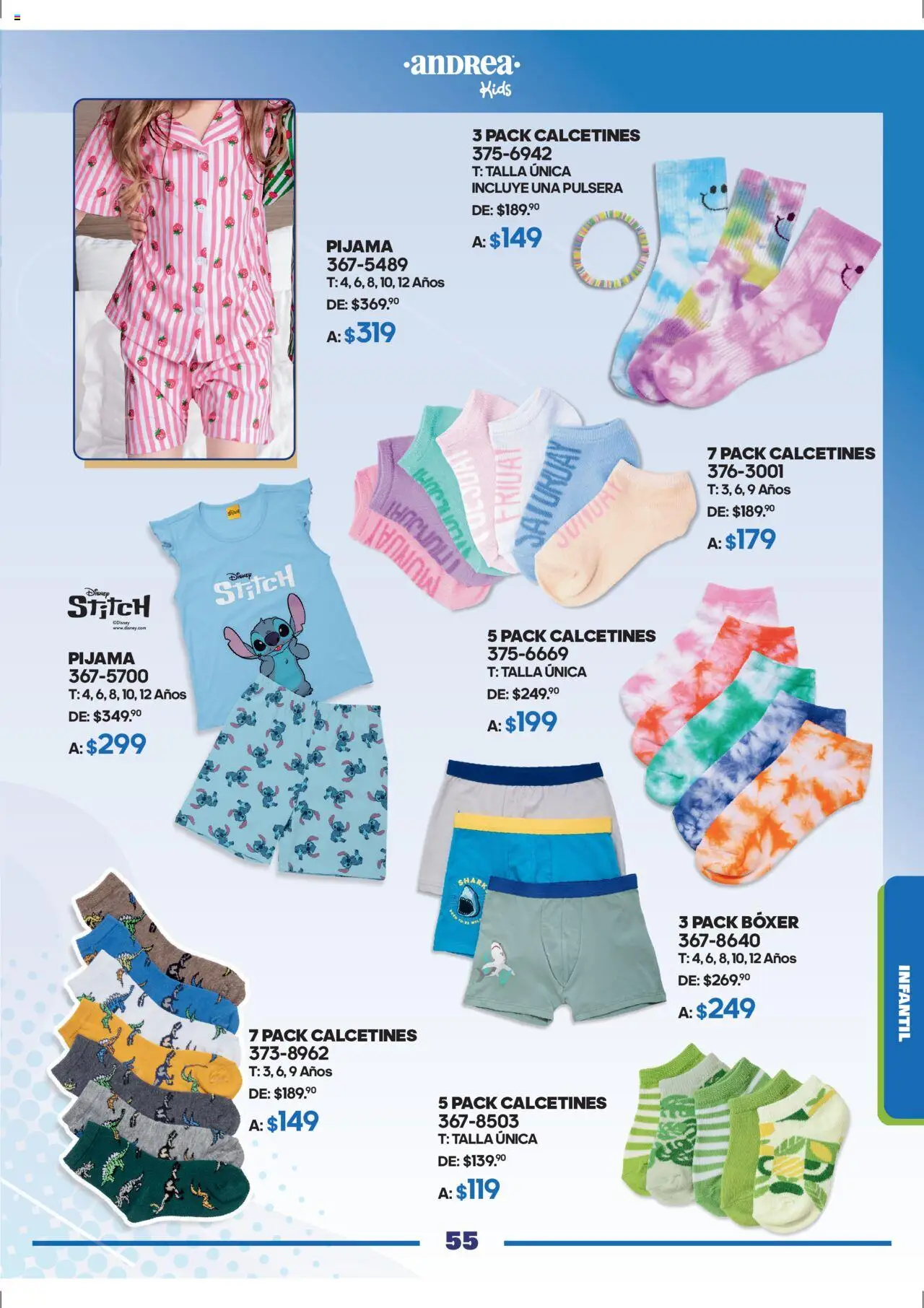 Nuevas ofertas de Andrea válidas en toda la República Mexicana desde el 28.09.2025. ¡Encuentra las mejores ofertas en Andrea - Catálogo Andrea Fest! | Página: 55 | Productos: Pijama, Pulsera