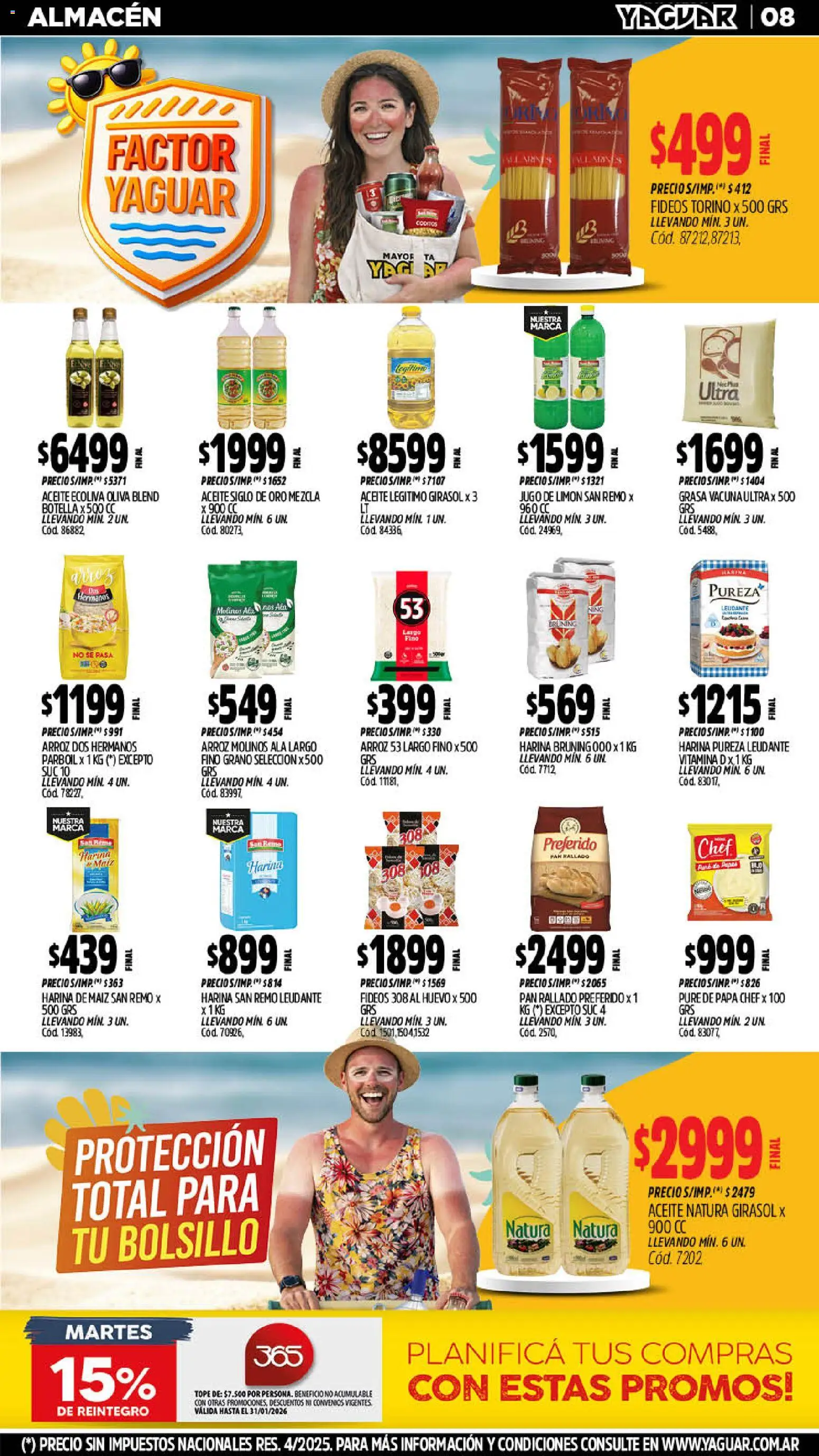Yaguar catálogo │ válido desde el 19.01.2026 | Página: 8 | Productos: Botella, Maiz, Limón, Pan