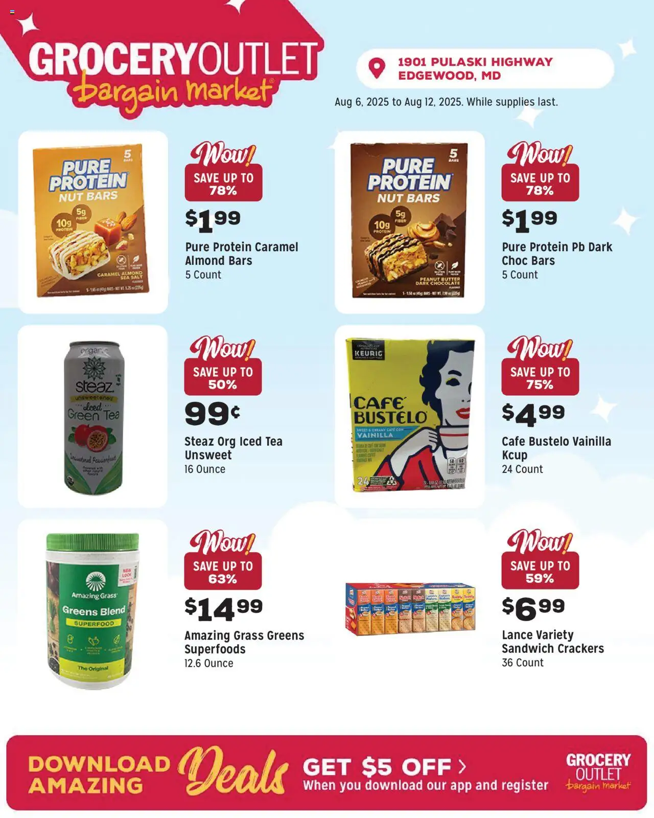 Grocery Outlet Weekly - MD - valid from 06.08.2025 | Page: 2 | Products: Green Tea, Chocolate, Tea, Salt