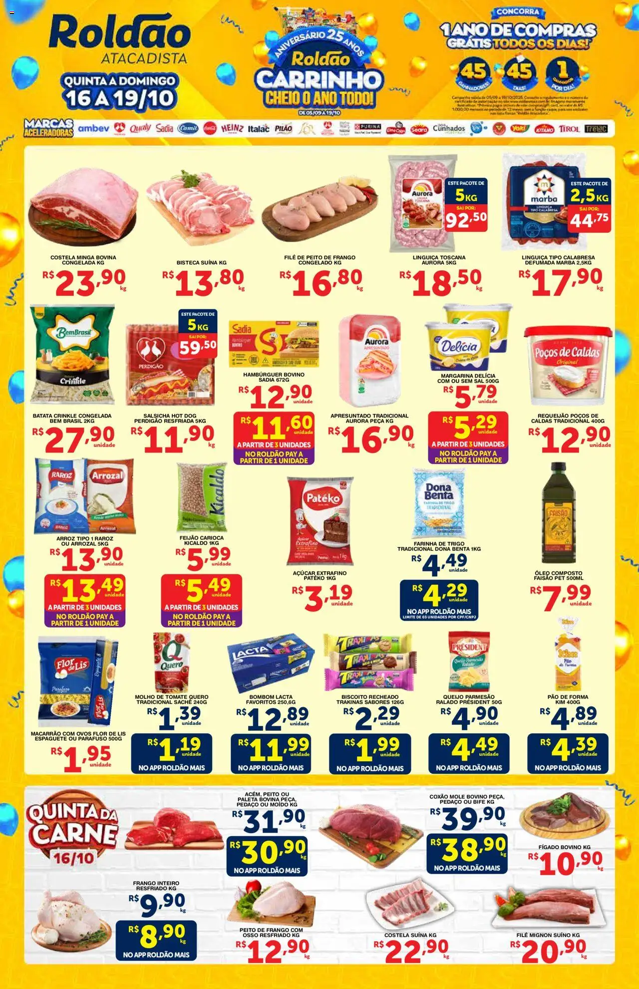 Roldão Folheto - válido de 16.10.2025 | Página: 1 | Produtos: Linguiça, Filé mignon, Batata, Margarina
