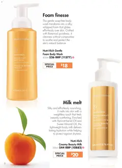 Preview of Nutrimetics Catalogue Every day confidence - valid from 26.03.2026 | Page: 6 | Products: Milk, Oil, Body milk, Mousse
