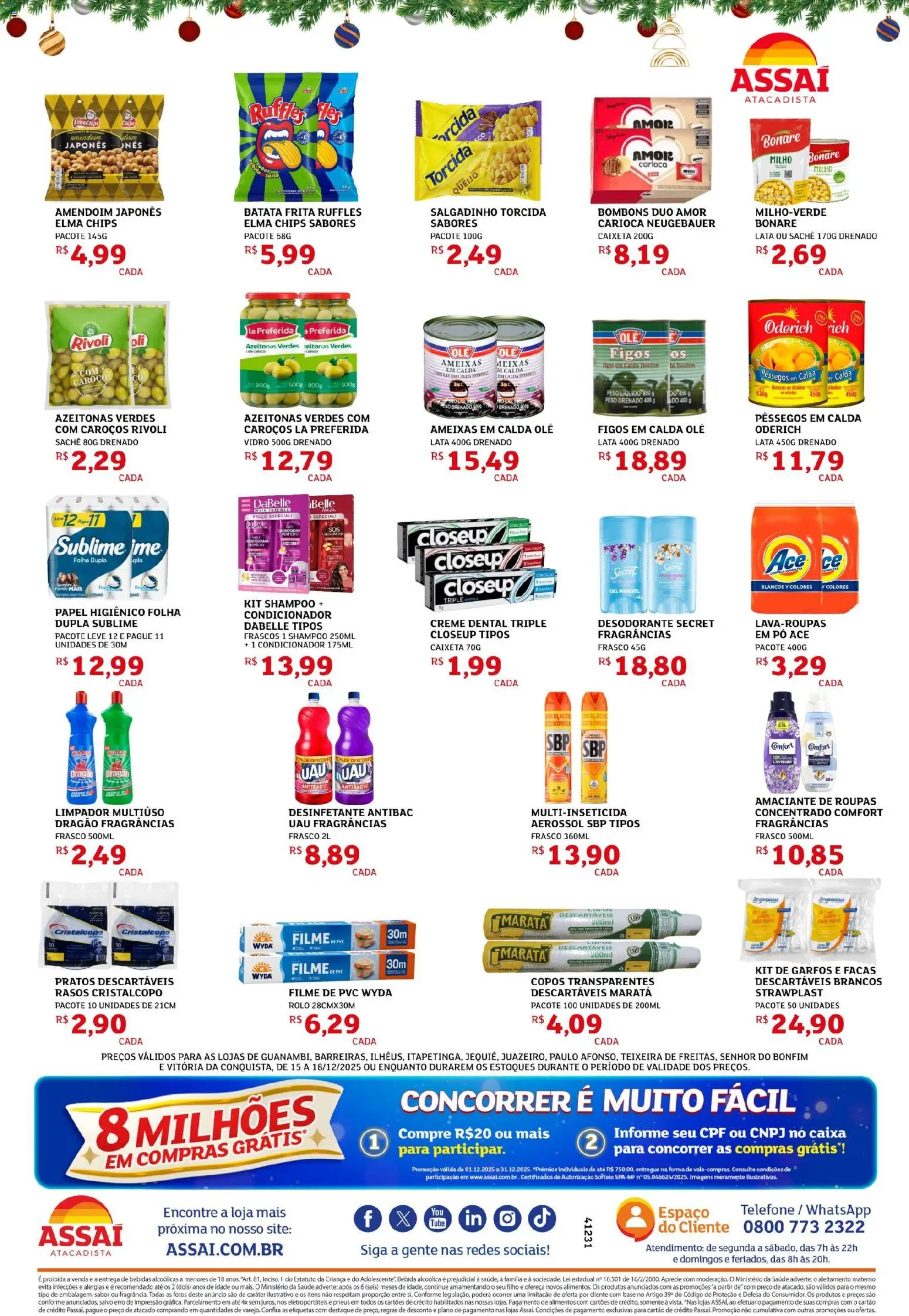 Assaí Atacadista Folheto - válido de 15.12.2025 | Página: 4 | Produtos: Queijo, Neugebauer, Pneus, Amaciante