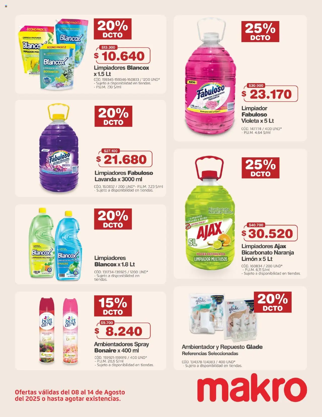 Makro revista - valida desde el 08.08.2025 | Página: 20 | Productos: Brillo, Limón, Fragancia, Vinagre