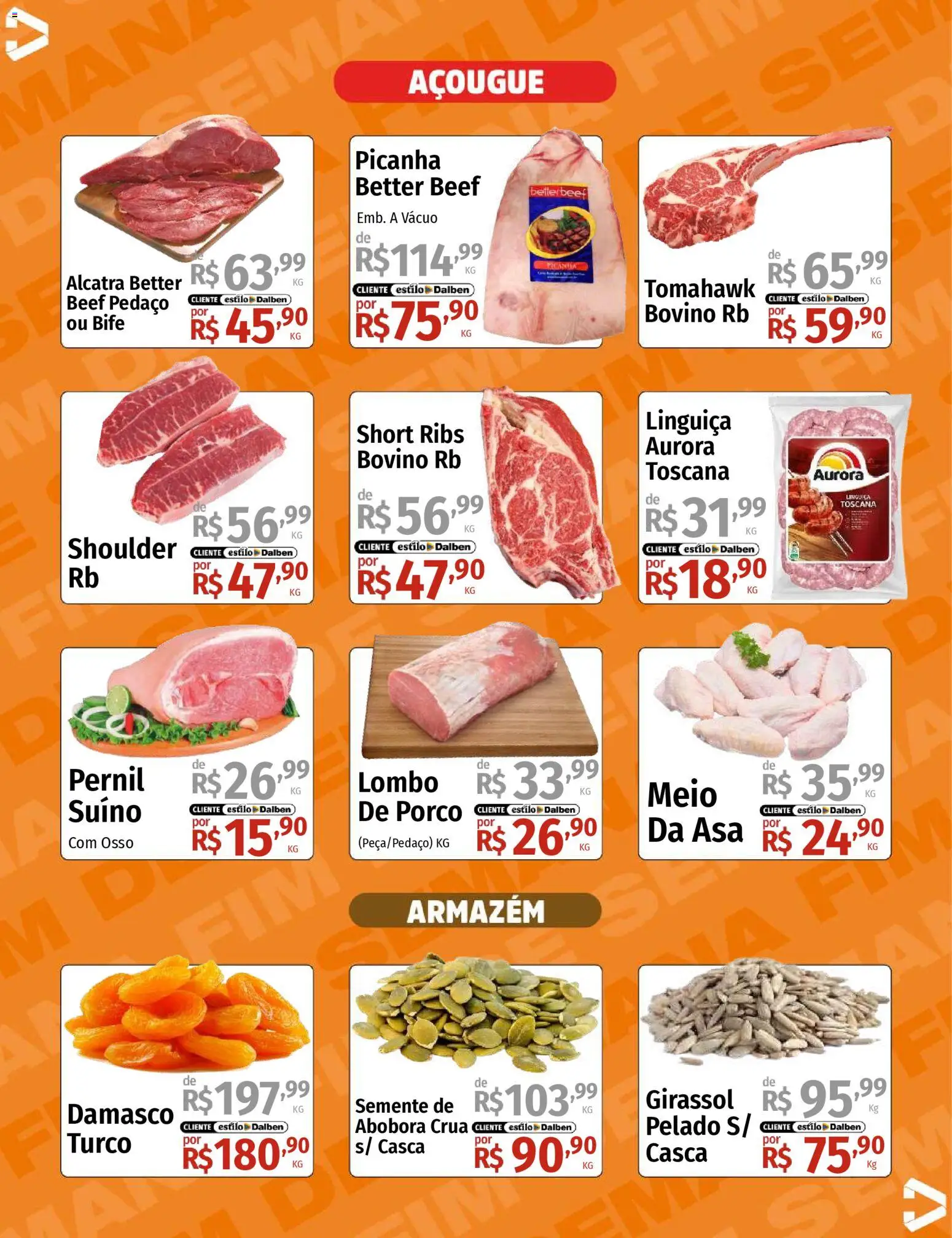 Supermercado Dalben Folheto - válido de 16.01.2026 | Página: 4 | Produtos: Abóbora, Linguiça, Picanha, Pernil