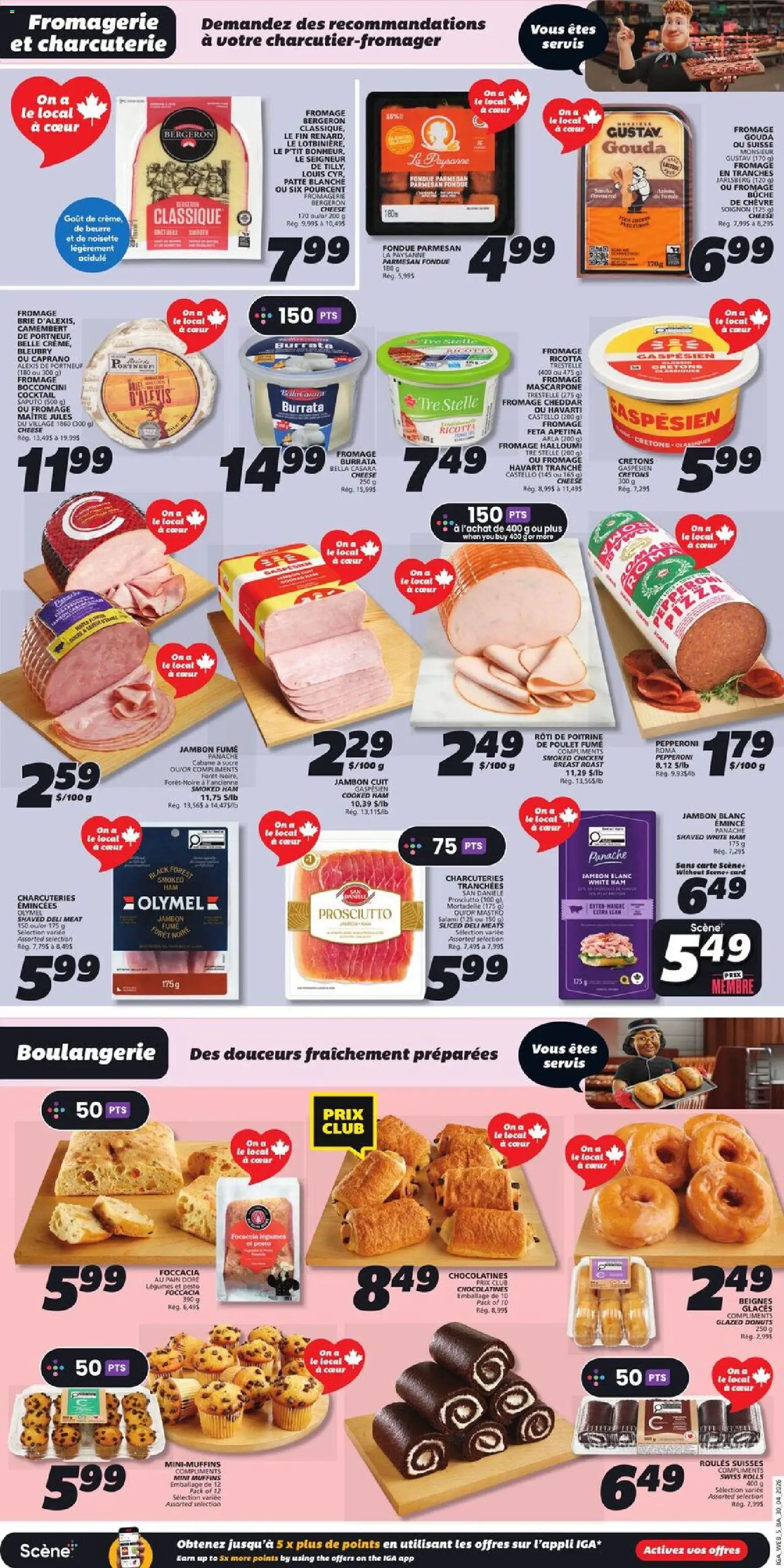 IGA flyer valid from 30.04.2026 | Page: 8 | Products: Cheese, Salami, Ham, Chicken
