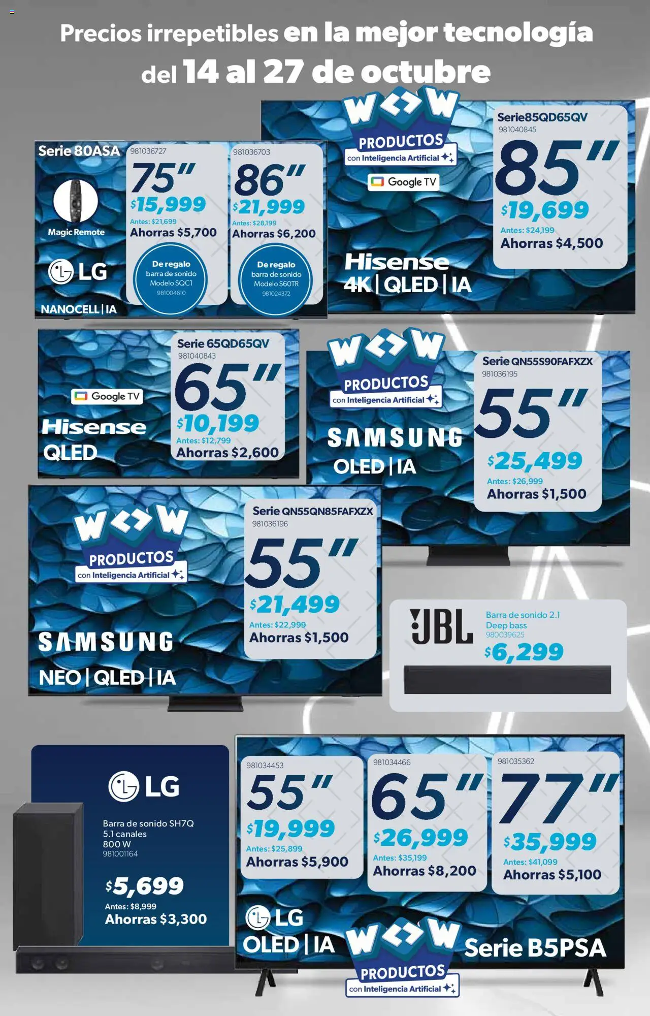 Nuevas ofertas de Sam's Club válidas en toda la República Mexicana desde el 09.10.2025. ¡Encuentra las mejores ofertas en Sam's Club - Catálogo Frontera! | Página: 31 | Productos: Barra
