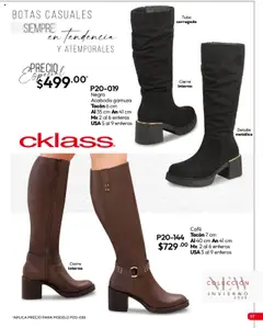 Vista previa de Cklass - Catálogo Invierno, nuevo folleto de la tienda, válido en México a partir del 16.09.2025 | Página: 168 | Productos: Botas, Café, Gamuza