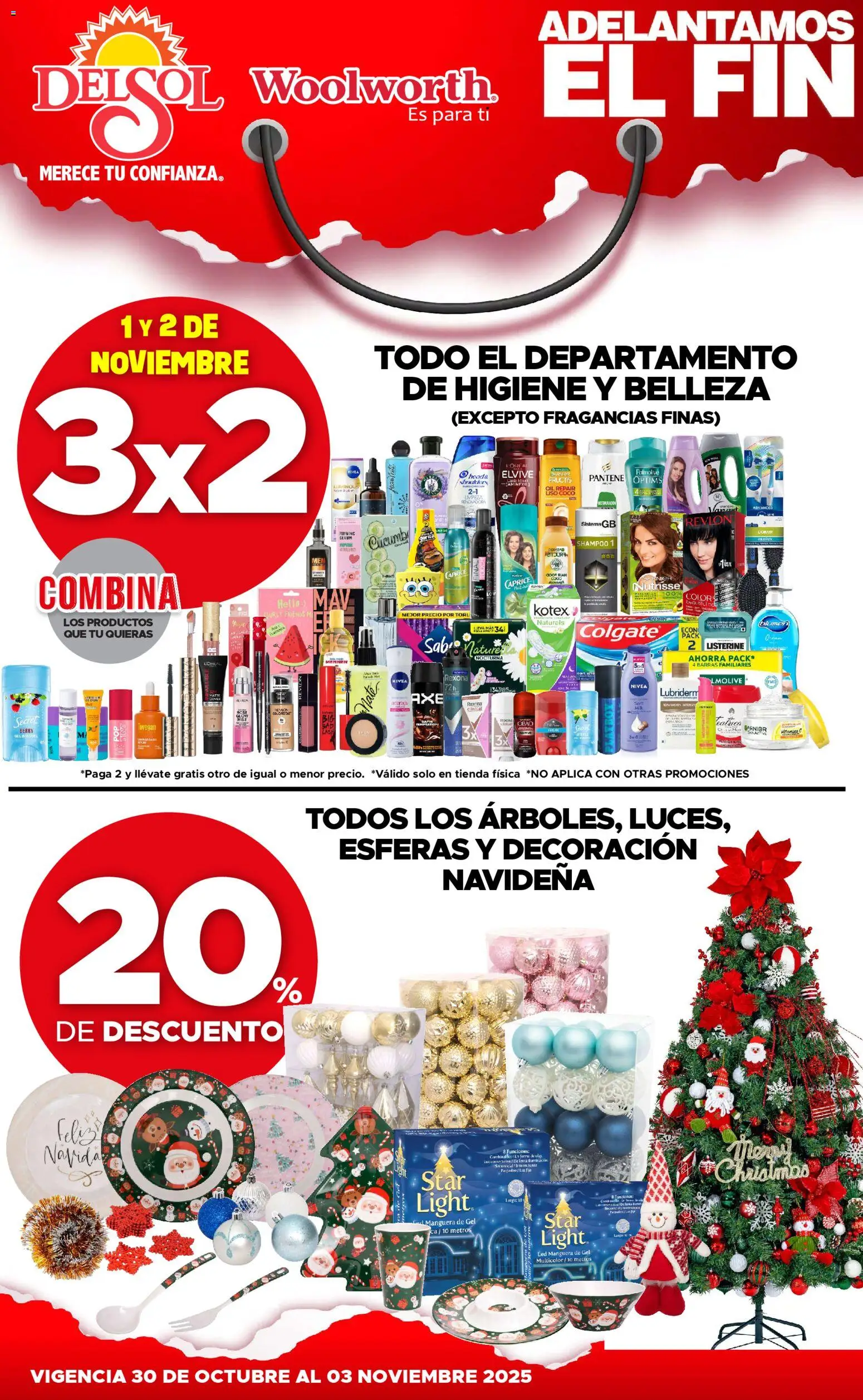 Nuevas ofertas de Del Sol y Woolworth válidas en toda la República Mexicana desde el 30.10.2025. ¡Encuentra las mejores ofertas en Del Sol y Woolworth Buen Fin ! | Página: 1 | Productos: Manguera, Serum