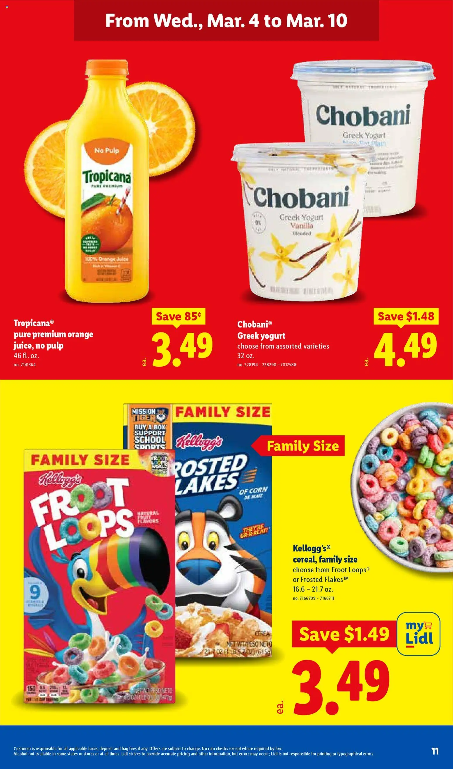 Lidl Weekly Ad - valid from 04.03.2026 | Page: 11 | Products: Box, Yogurt, Juice, Bag