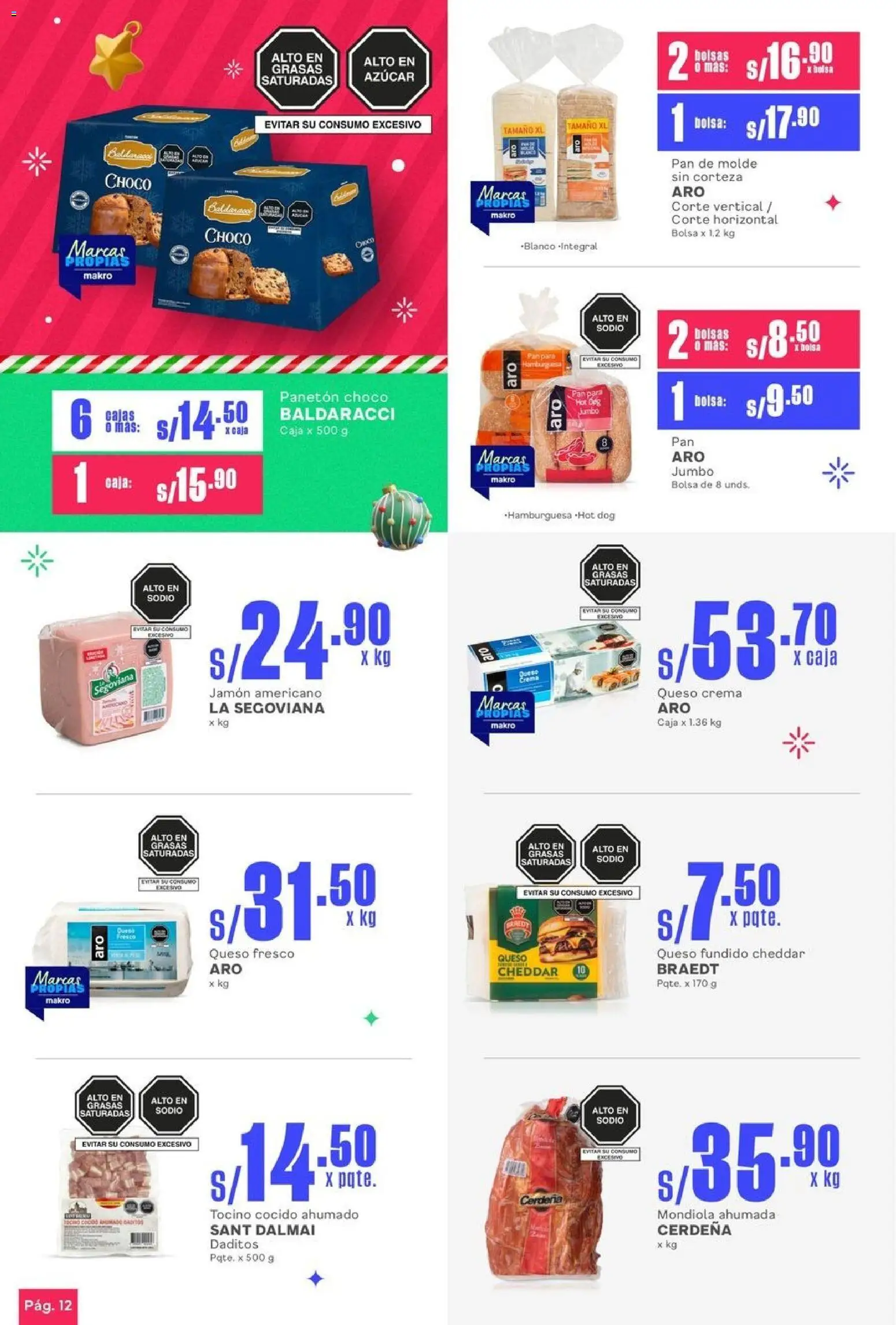 Catálogo Makro válido desde 01.12.2025 | Página: 13 | Productos: Caja, Queso, Pan, Crema