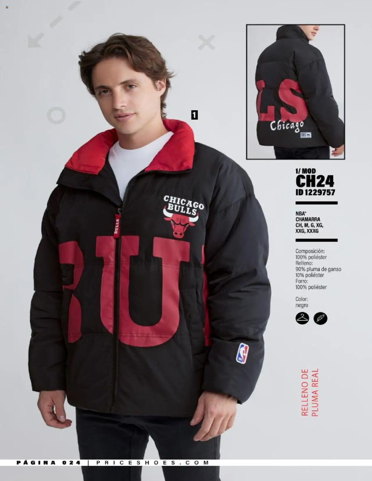 Nuevas ofertas de Price Shoes válidas en toda la República Mexicana desde el 15.10.2025. ¡Encuentra las mejores ofertas en Price Shoes - Catálogo NBA otoño / invierno 2025! | Página: 24 | Productos: Chamarra