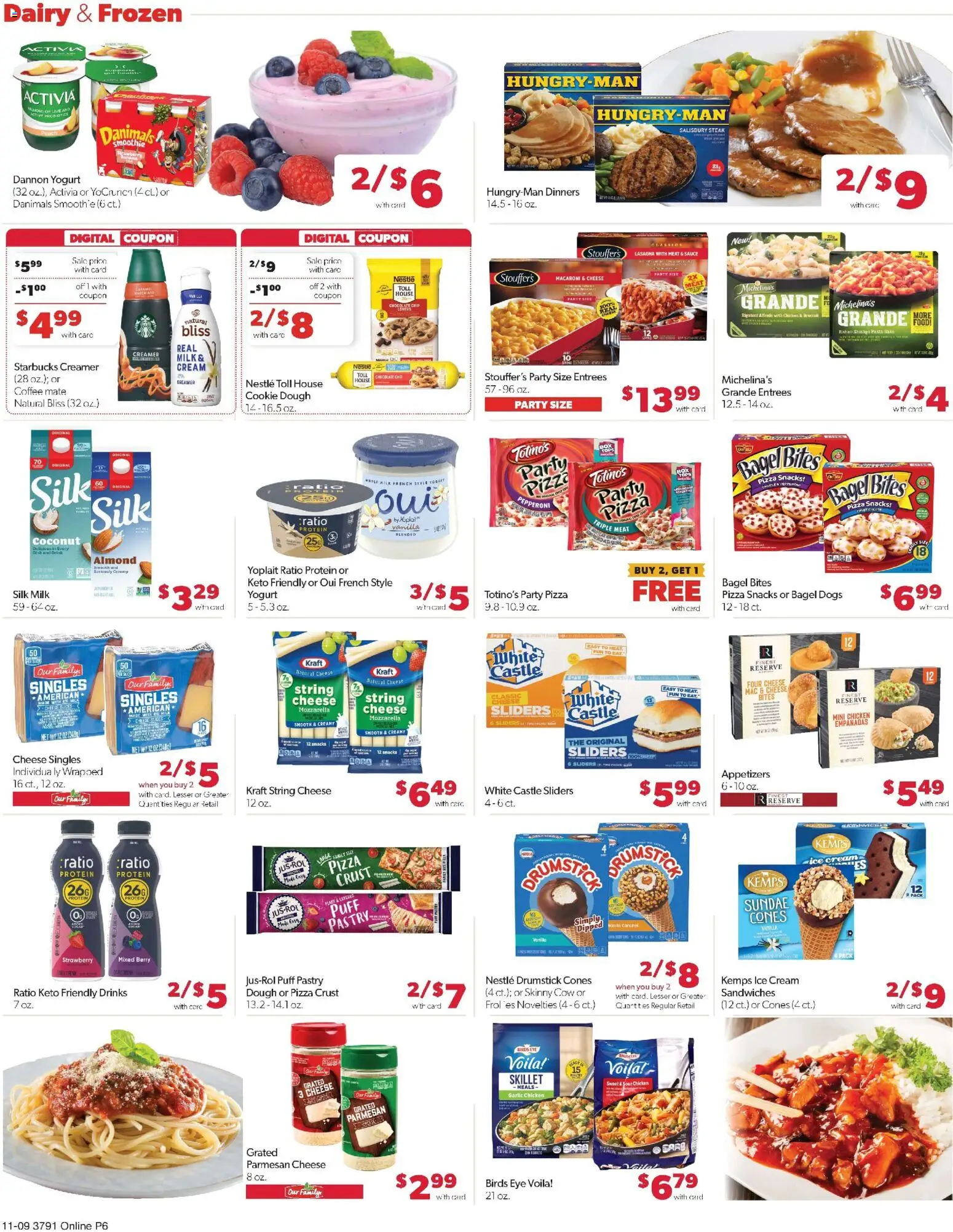 Family Fare Weekly Ad - IA - valid from 09.11.2025 | Page: 12 | Products: Pasta, Ice cream, Garlic, Puff Pastry