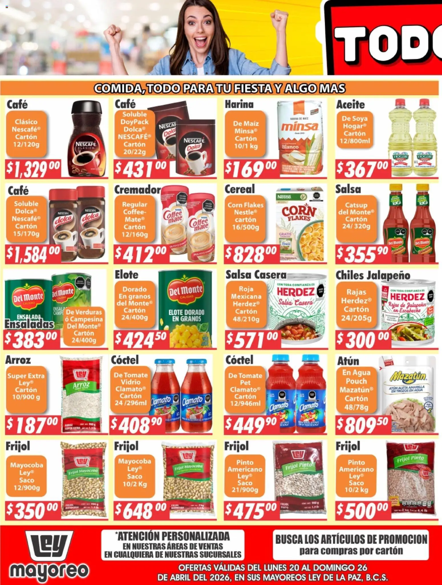 Nuevas ofertas de Casa Ley válidas en toda la República Mexicana desde el 20.04.2026. ¡Encuentra las mejores ofertas en Casa Ley folleto La Paz! | Página: 5 | Productos: Tomate, Agua, Arroz, Ensalada