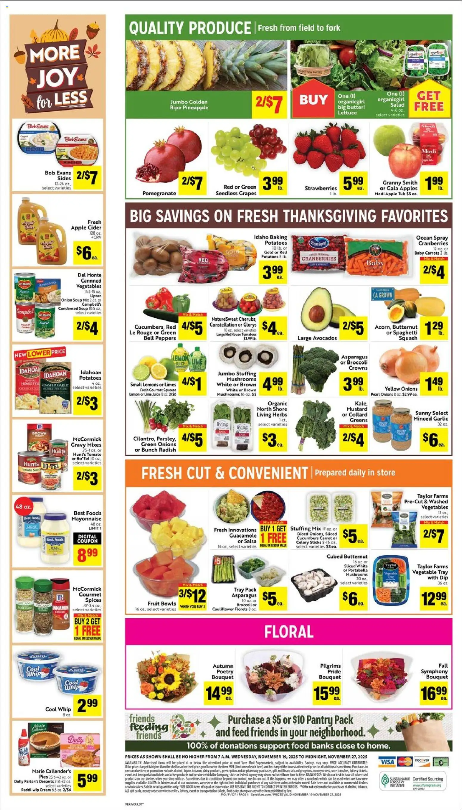 Save Mart Weekly - CA - valid from 19.11.2025 | Page: 6 | Products: Butter, Salad, Lemon, Lime