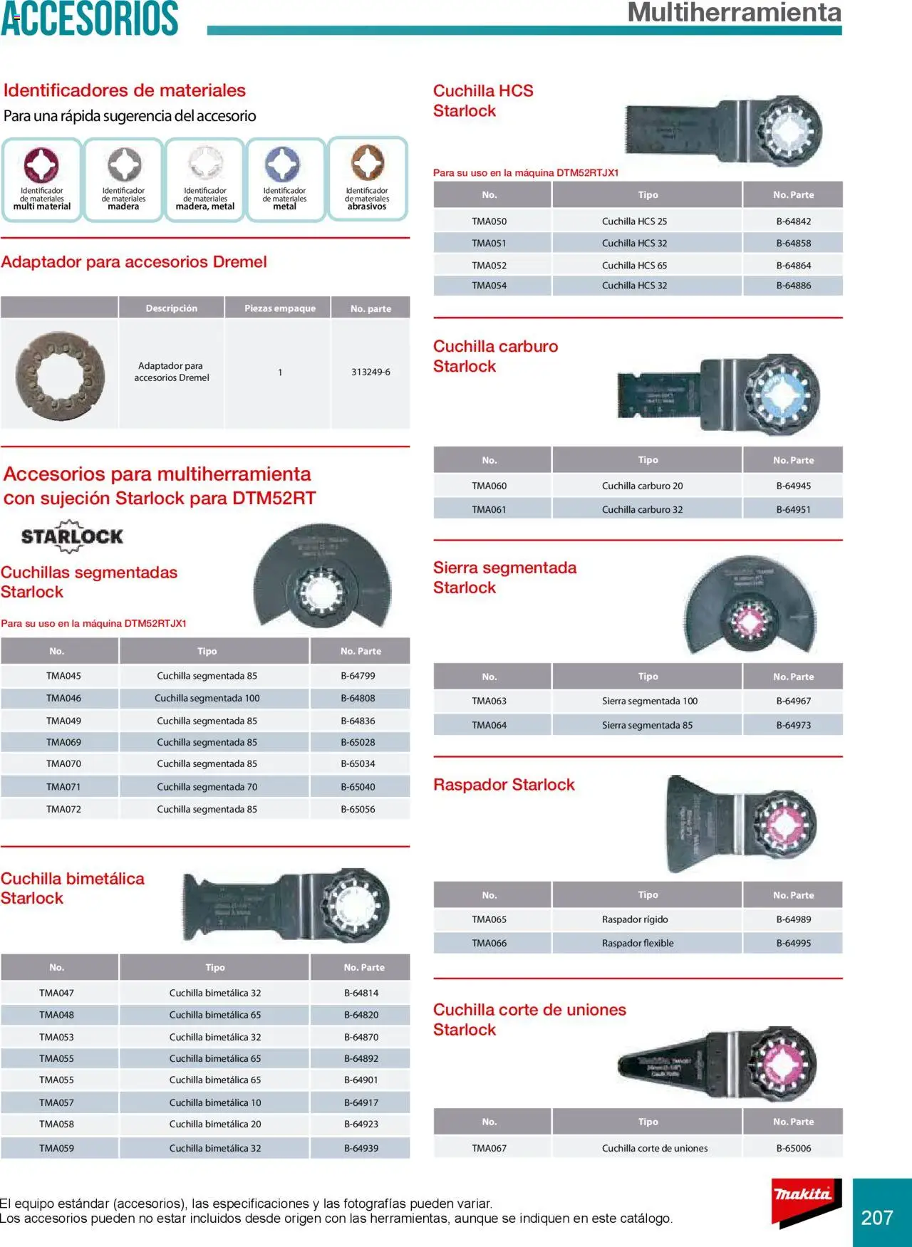 Nuevas ofertas de Makita válidas en toda la República Mexicana desde el 08.07.2024. ¡Encuentra las mejores ofertas en Makita catálogo Accesorios! | Página: 207 | Productos: Adaptador, Sierra, Flexible