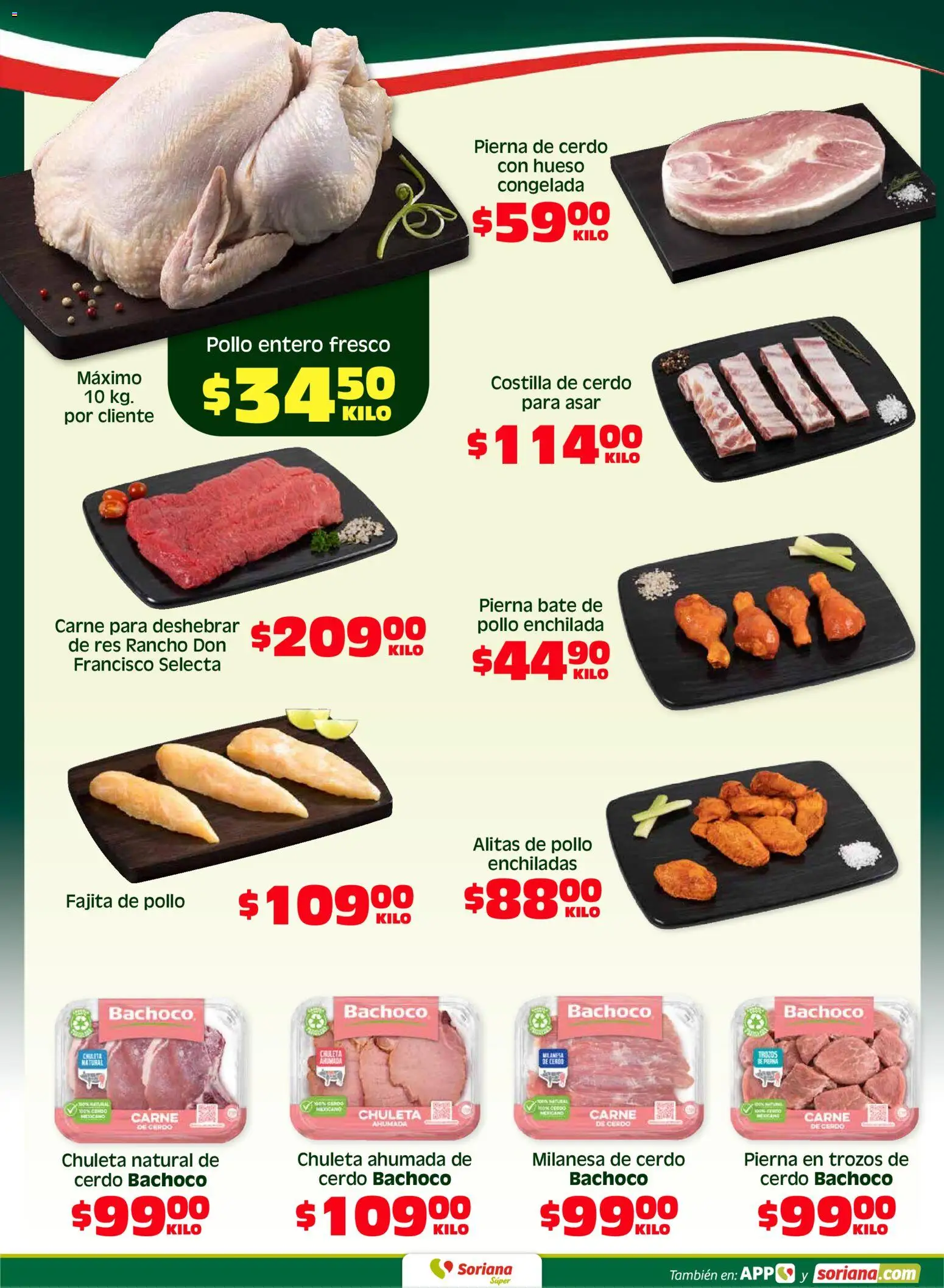 Nuevas ofertas de Soriana válidas en toda la República Mexicana desde el 17.04.2026. ¡Encuentra las mejores ofertas en Soriana Fin de Semana Súper: Tijuana, Mexicali, Ensenada, San Luis Río Colorado y Tecate! | Página: 2 | Productos: Pollo, Milanesa, Cerdo, Res