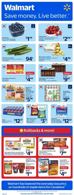 Preview of Walmart weekly flyer from shop Walmart valid from 24.07.2025
