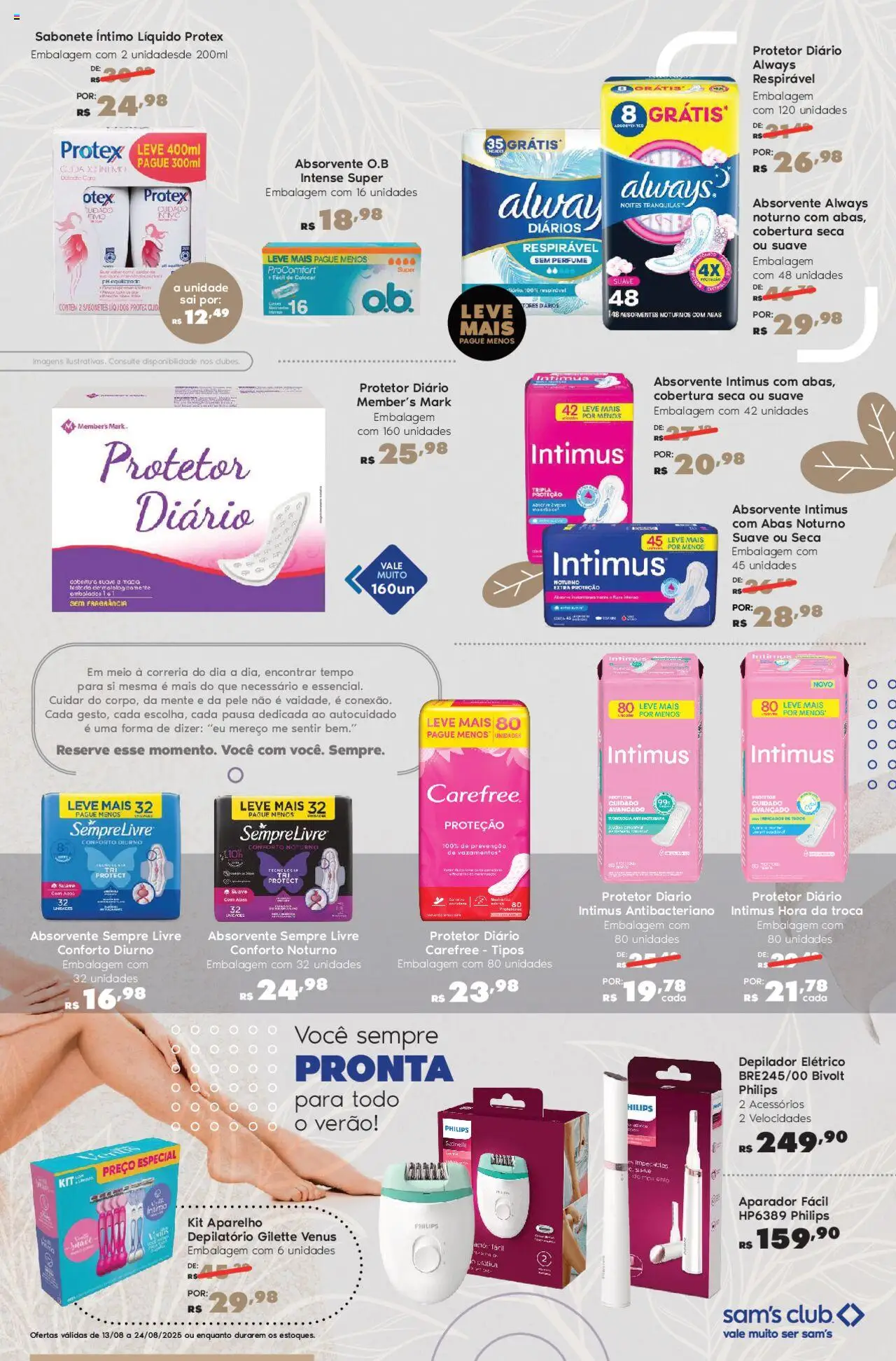 Sam's Club Folheto - válido de 13.08.2025 | Página: 8 | Produtos: Depilador elétrico, Perfume, Fragrância, Aparador