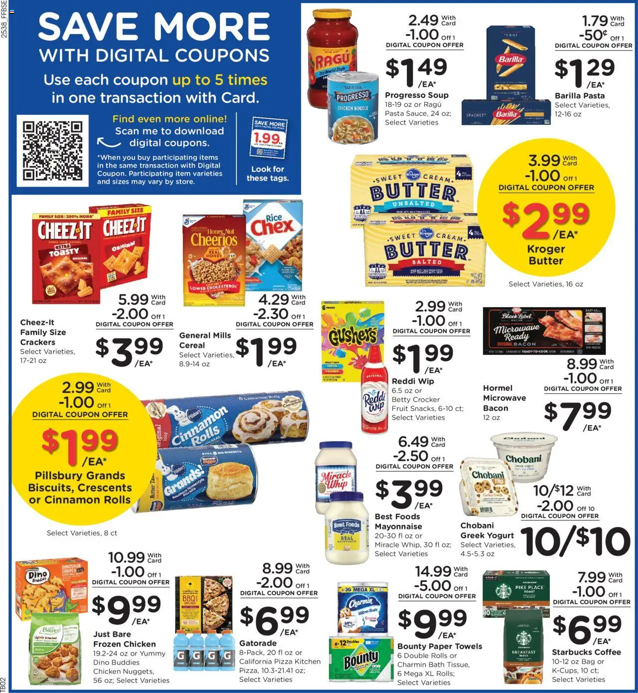 Fry's Food Weekly Ad - valid from 22.10.2025 | Page: 5 | Products: Yogurt, Coffee, Pasta, Mayonnaise
