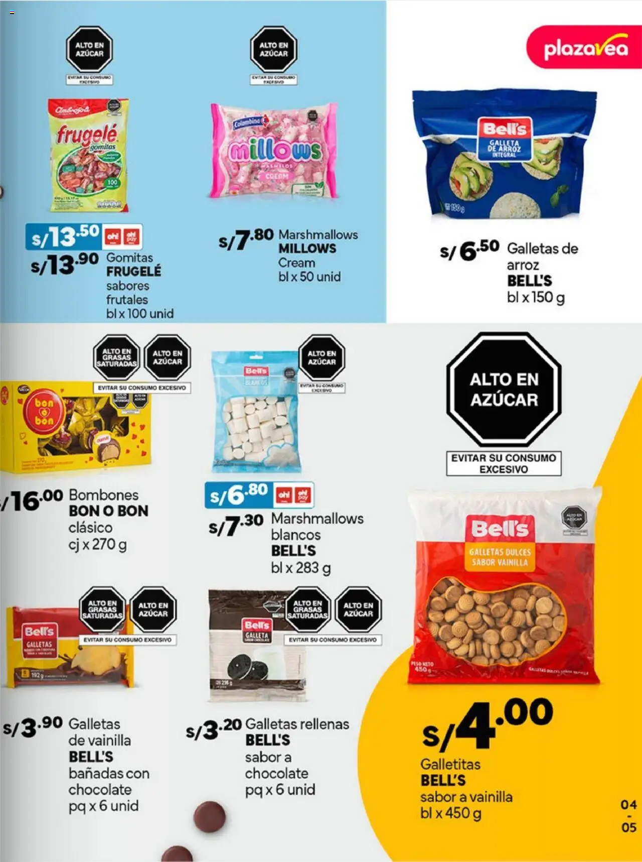 Catálogo Plaza Vea válido desde 04.08.2025 | Página: 5 | Productos: Chocolate, Arroz, Galletas, Peso