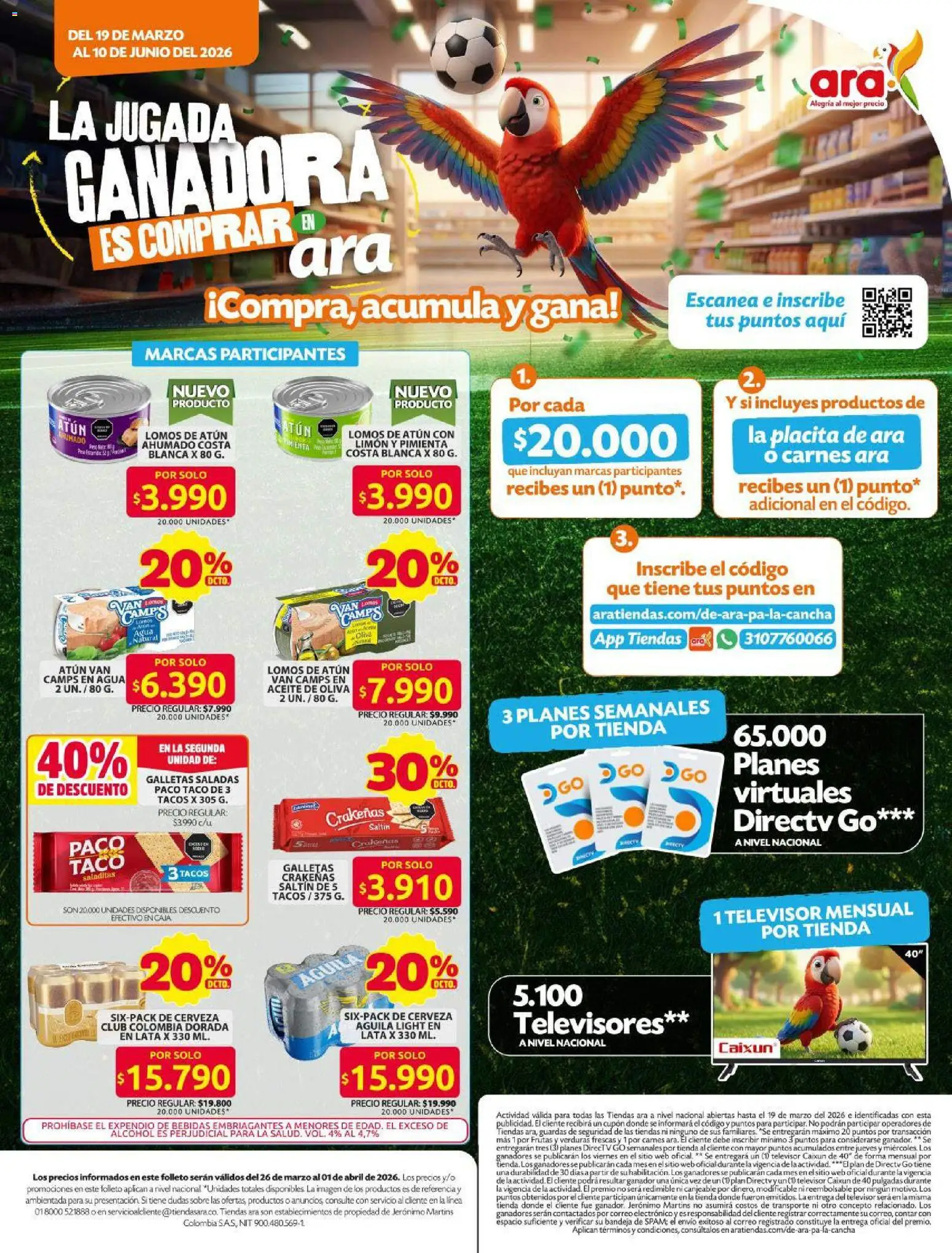 Ara revista - valida desde el 19.03.2026 | Página: 1 | Productos: Pimienta, Caja, Oliva, Tintura