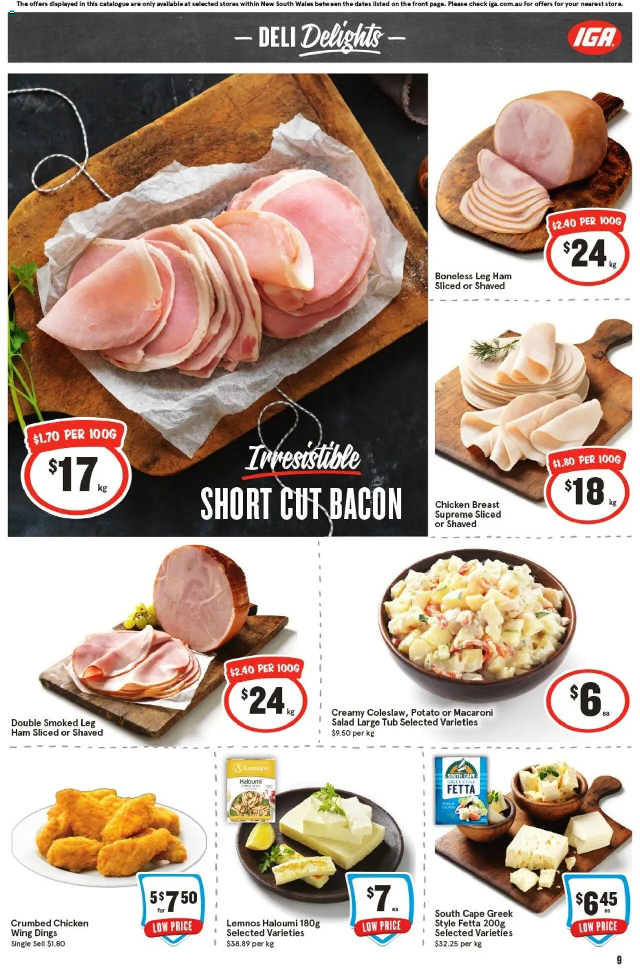 IGA catalogue - valid from 08.10.2025 | Page: 12 | Products: Bacon, Ham, Chicken, Salad