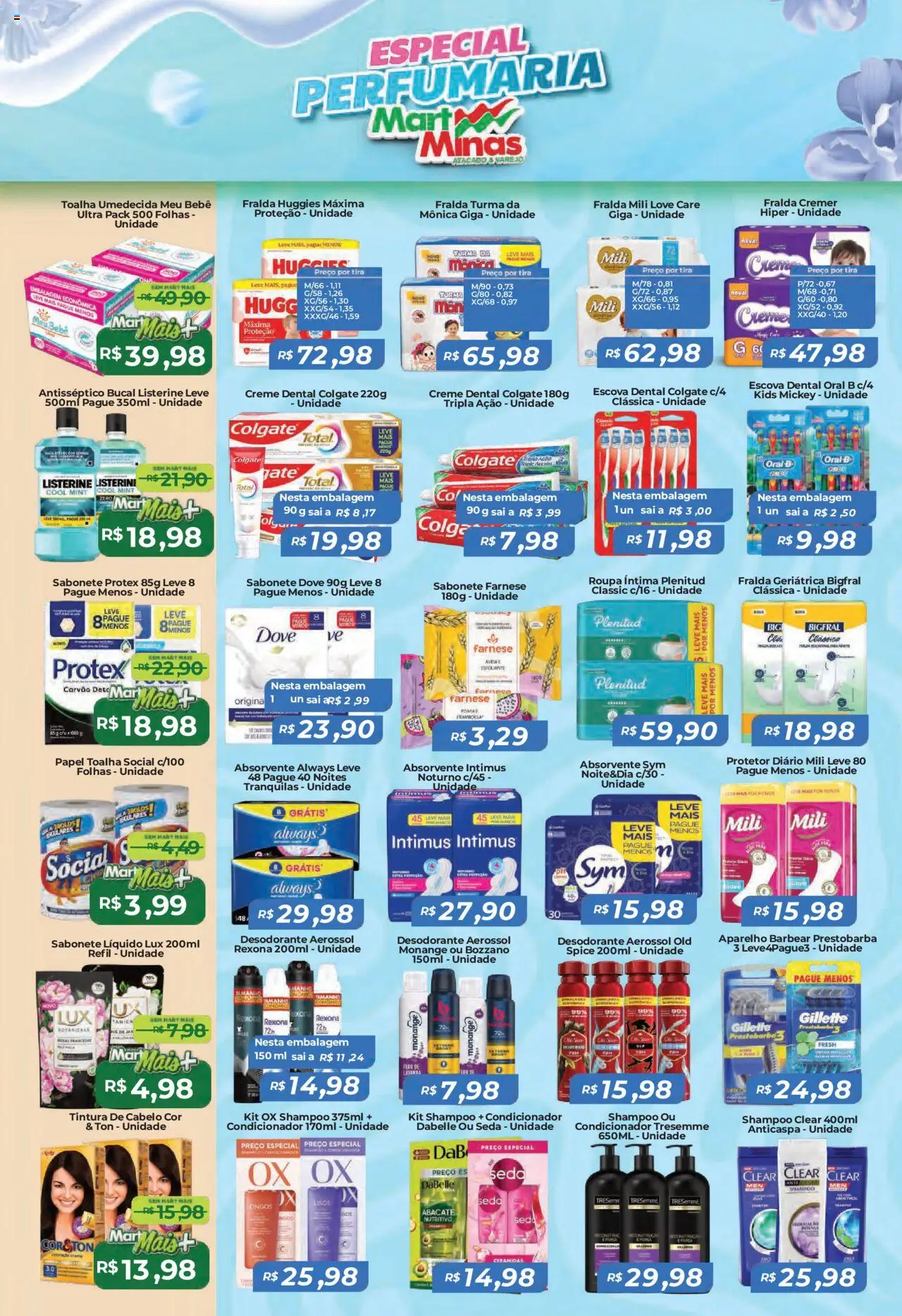 Mart Minas Folheto - válido de 02.10.2025 | Página: 7 | Produtos: Shampoo, Desodorante, Dove, Absorvente