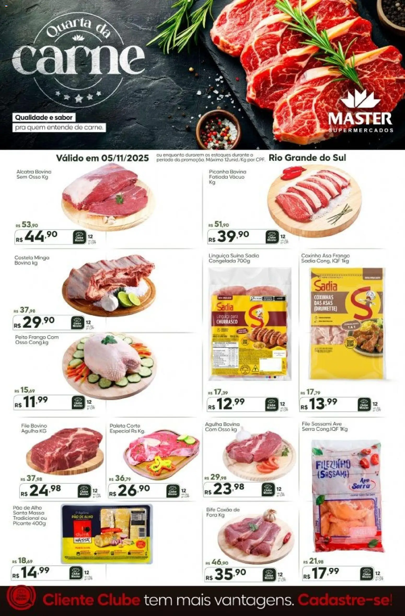 Master Folheto - válido de 05.11.2025 | Página: 1 | Produtos: Alho, Pao de alho, Alcatra, Carne
